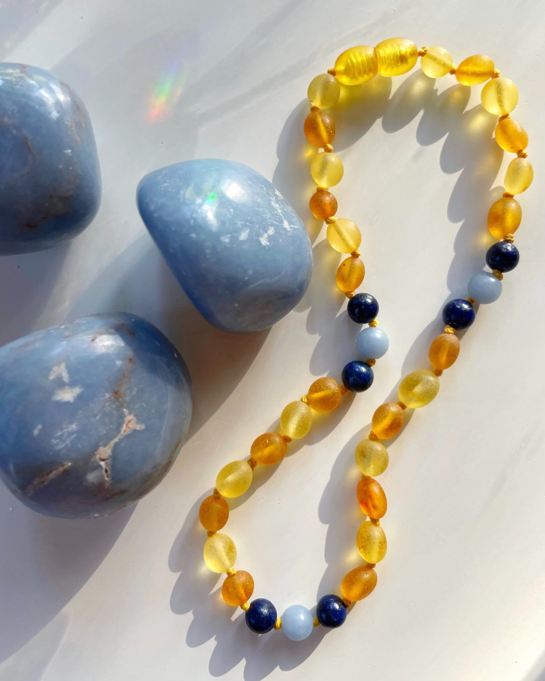 Dottie - Unpolished Amber Necklace - Baltic Mermaid