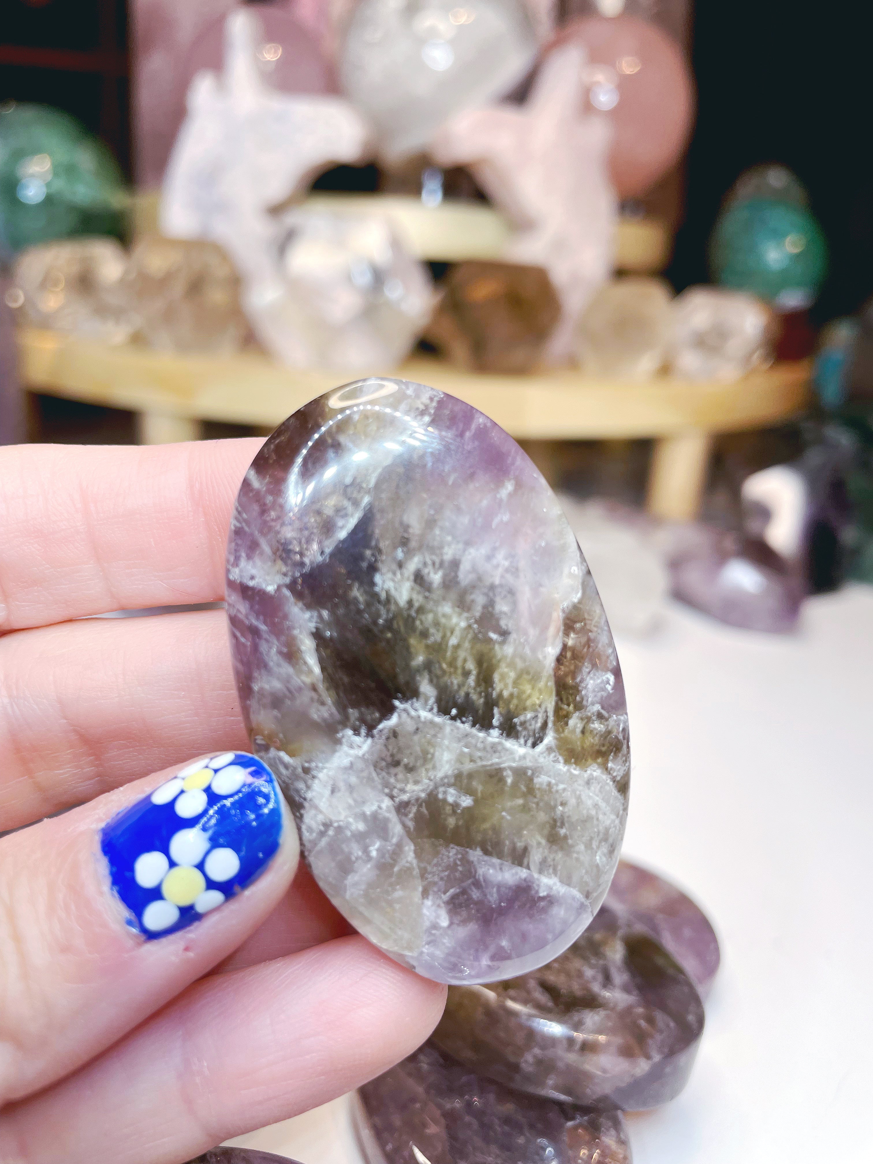 Super Seven Palm Stones - Baltic Mermaid