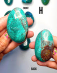 Chrysocolla Palm Stones/Large Tumbles