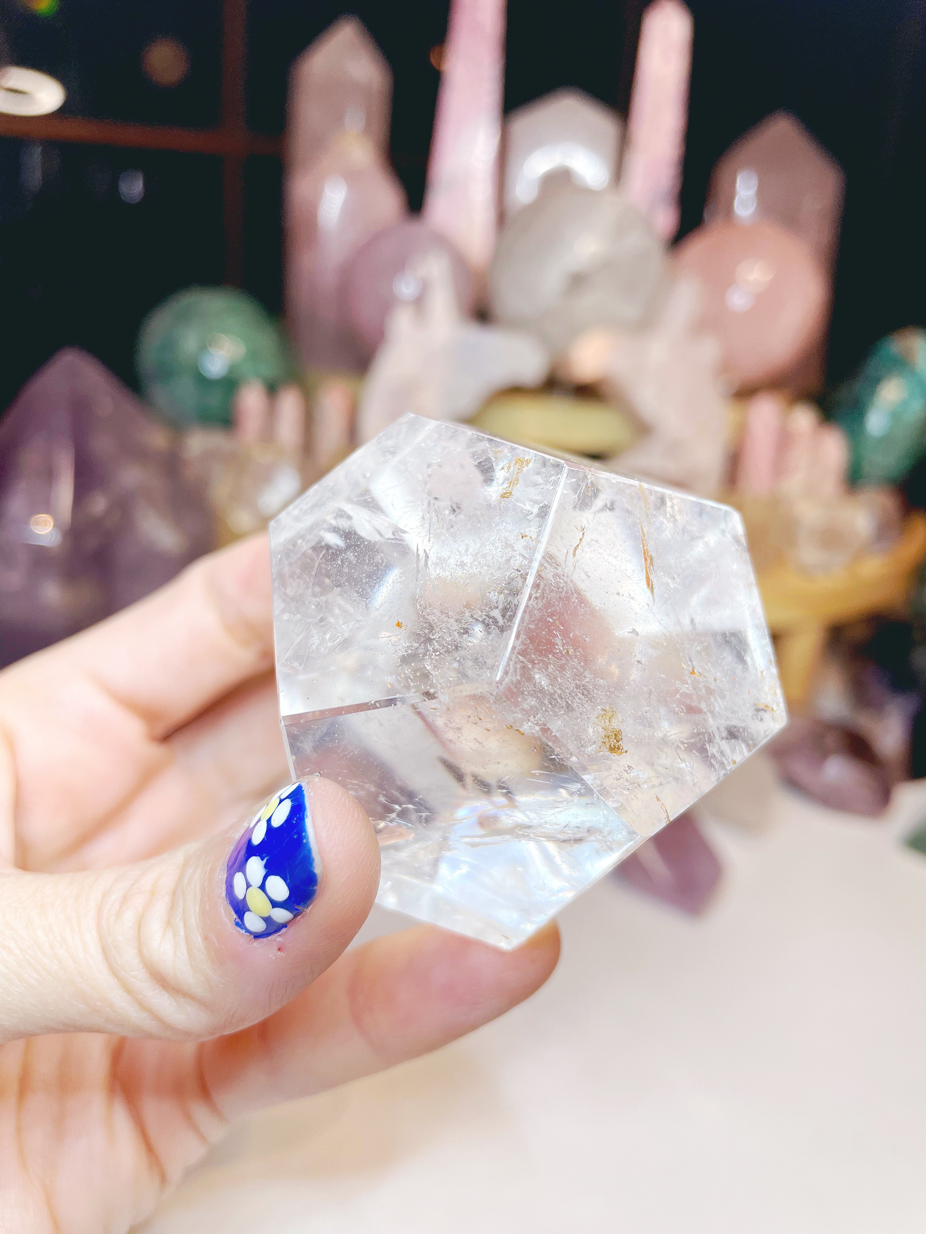 Clear Quartz Dodecahedron w/ inclusions. - Baltic Mermaid