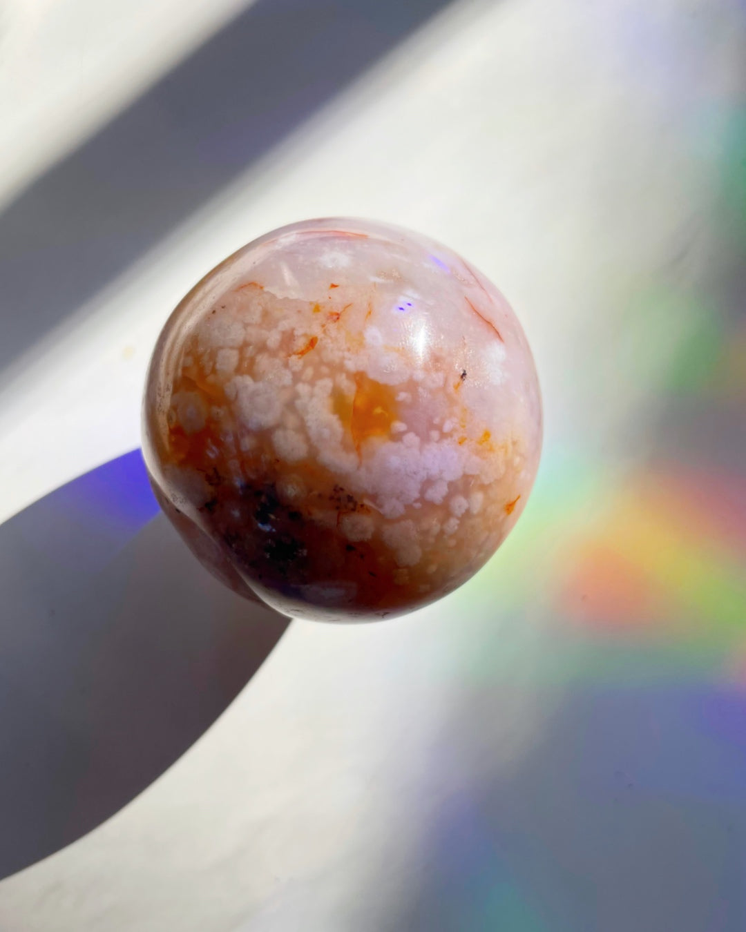 Flower Agate Sphere - Baltic Mermaid