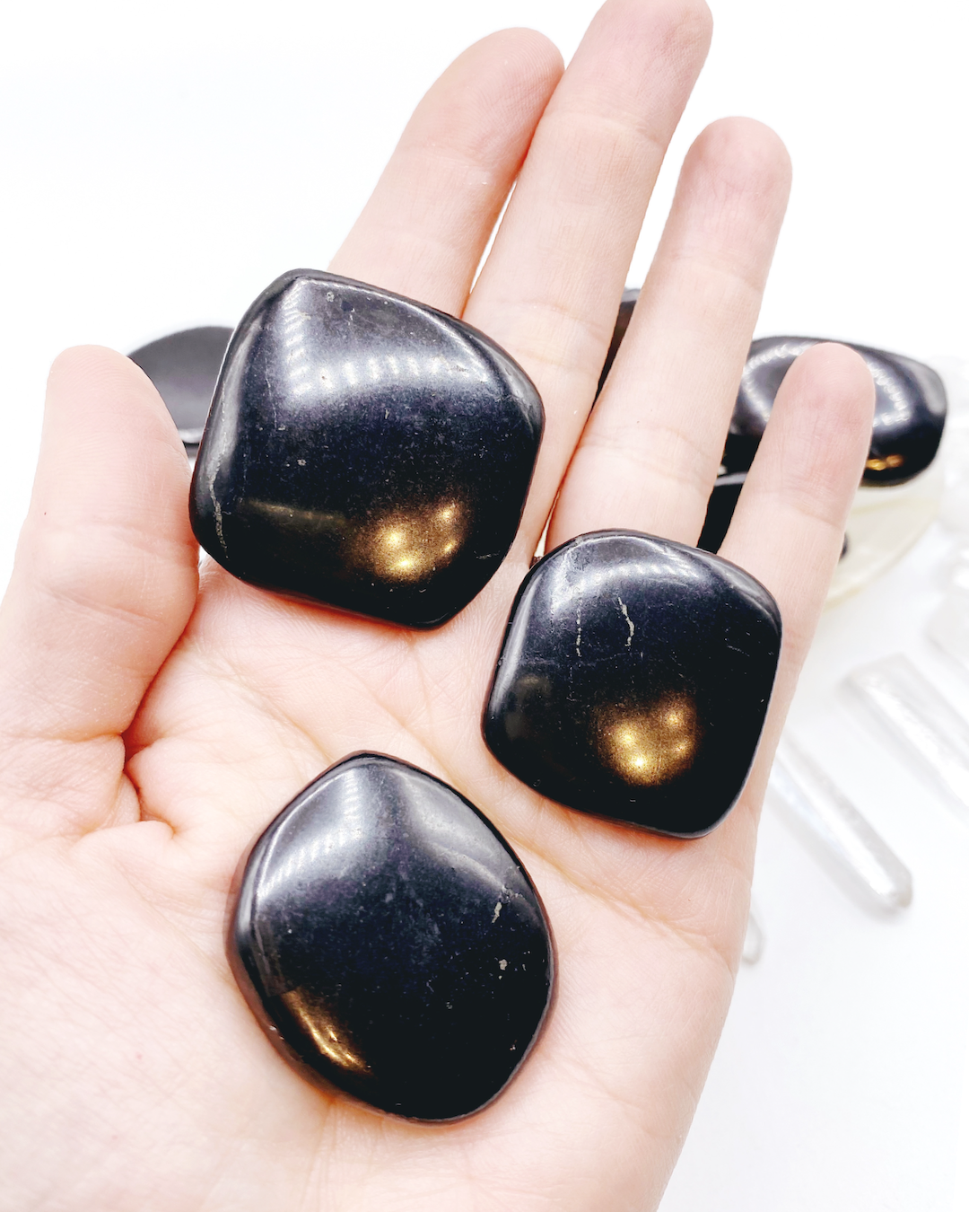 Shungite Flat Pocket/Tumbled Stones - Baltic Mermaid