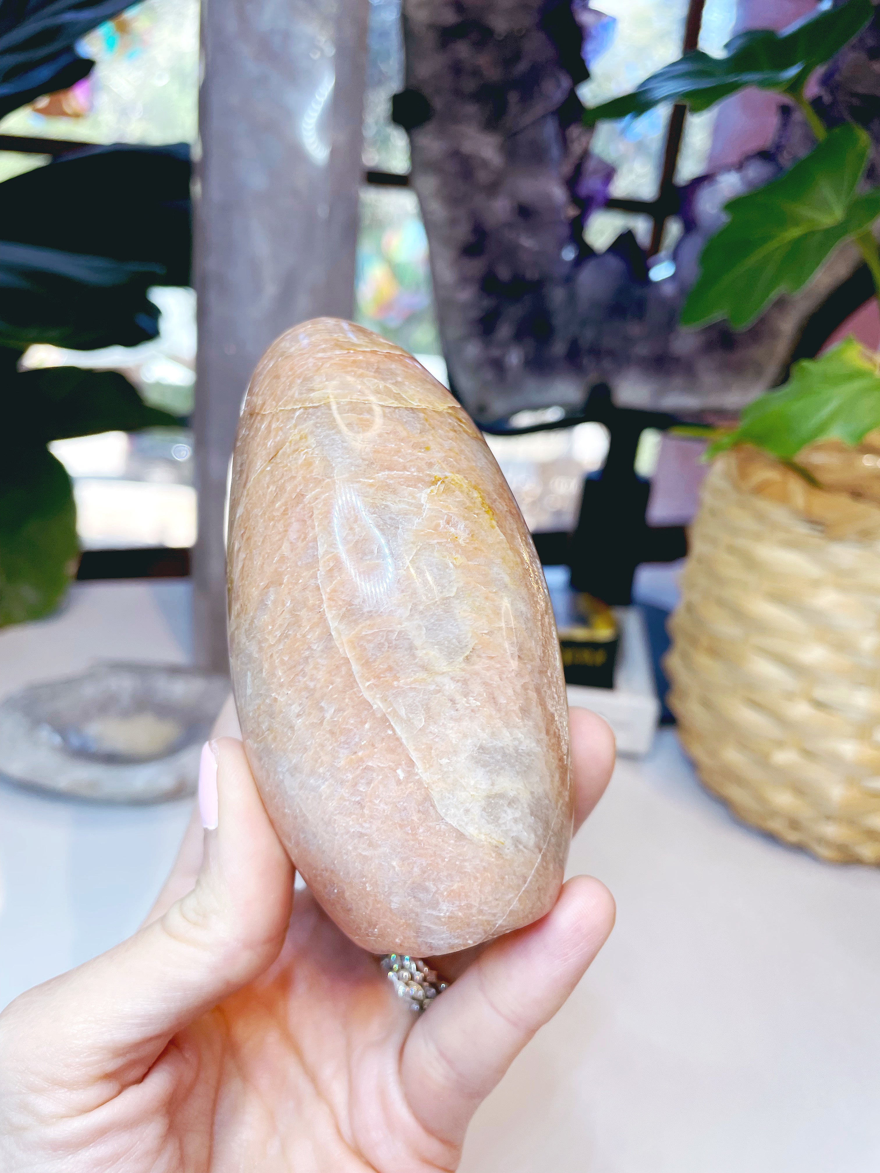 Peach Moonstone Freeform - Baltic Mermaid