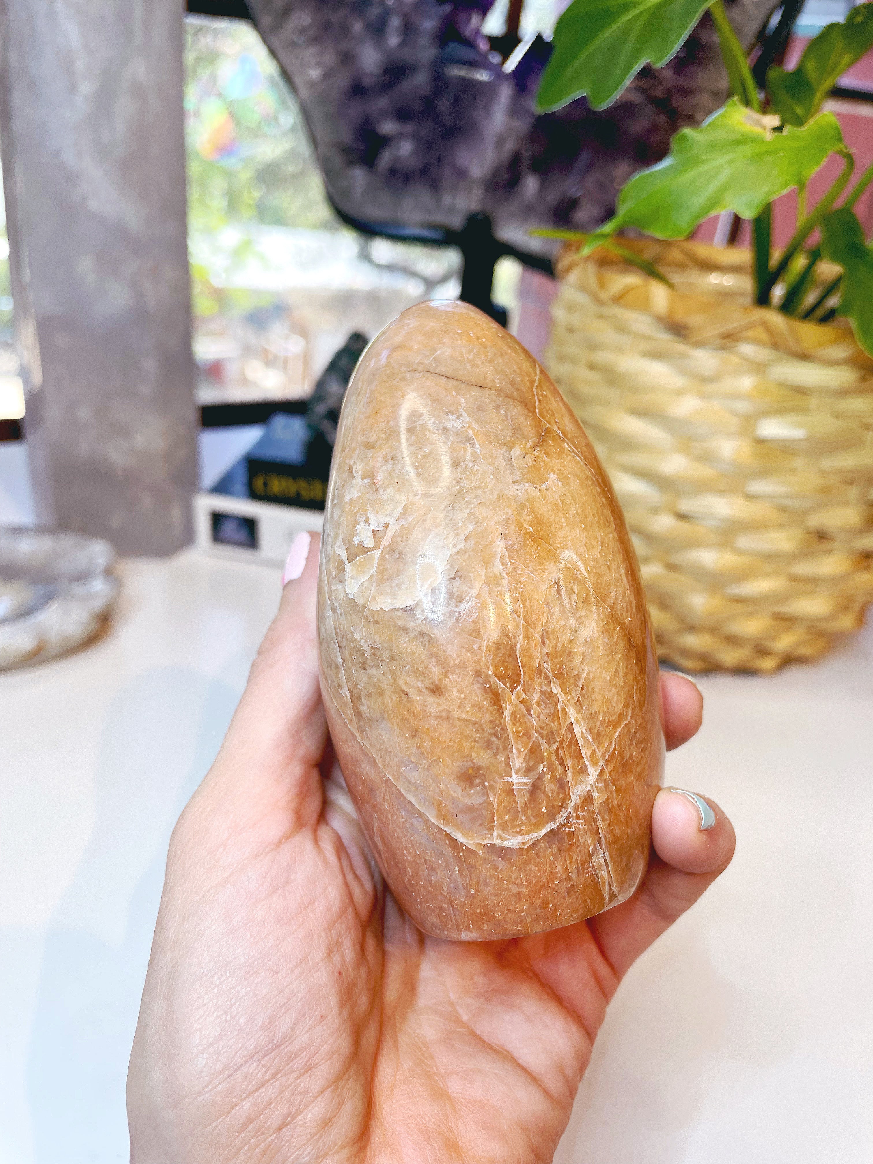 Peach Moonstone Freeform - Baltic Mermaid