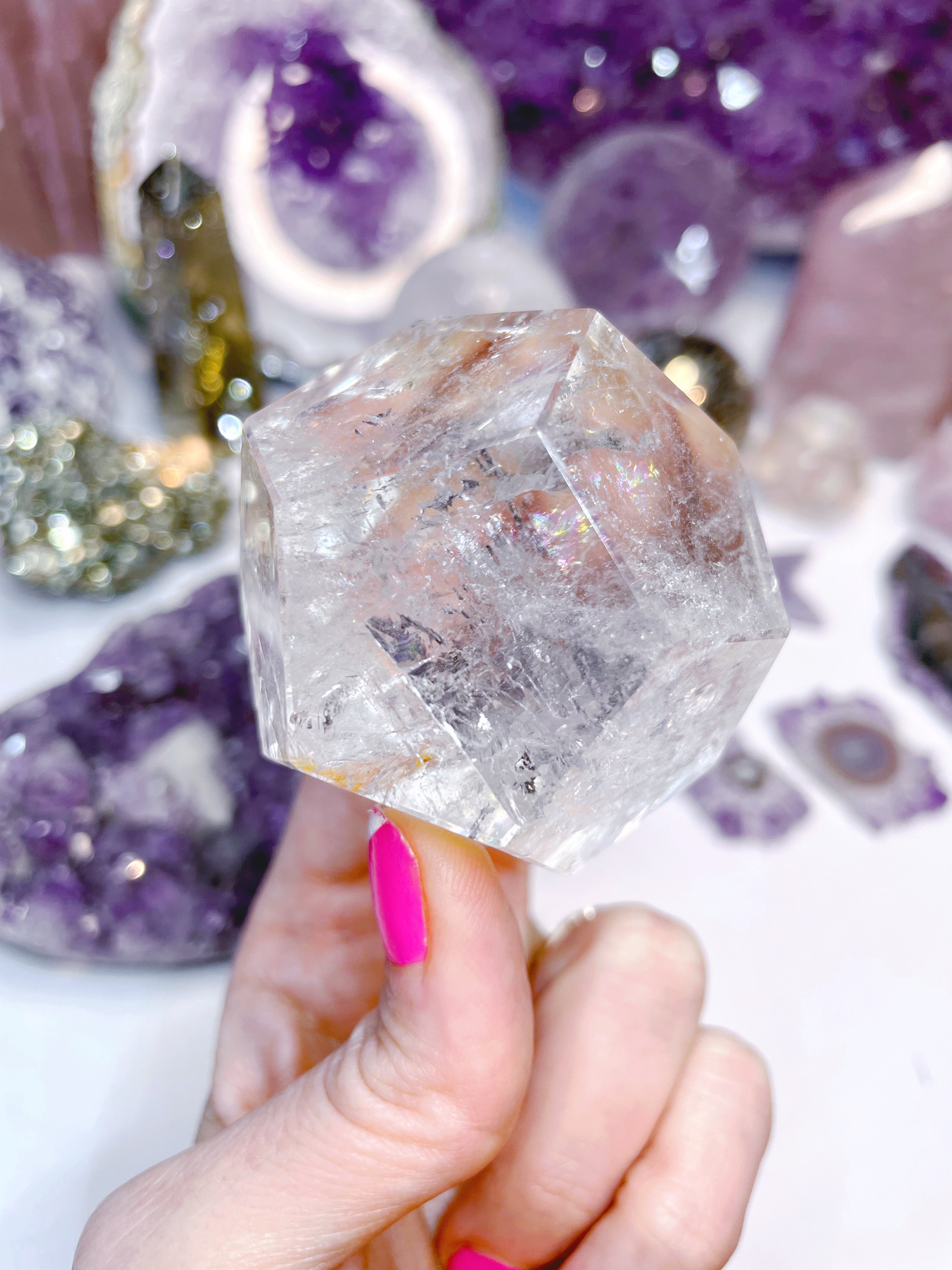 Quartz Dodecahedron w/ Hematoid inclusions - Baltic Mermaid