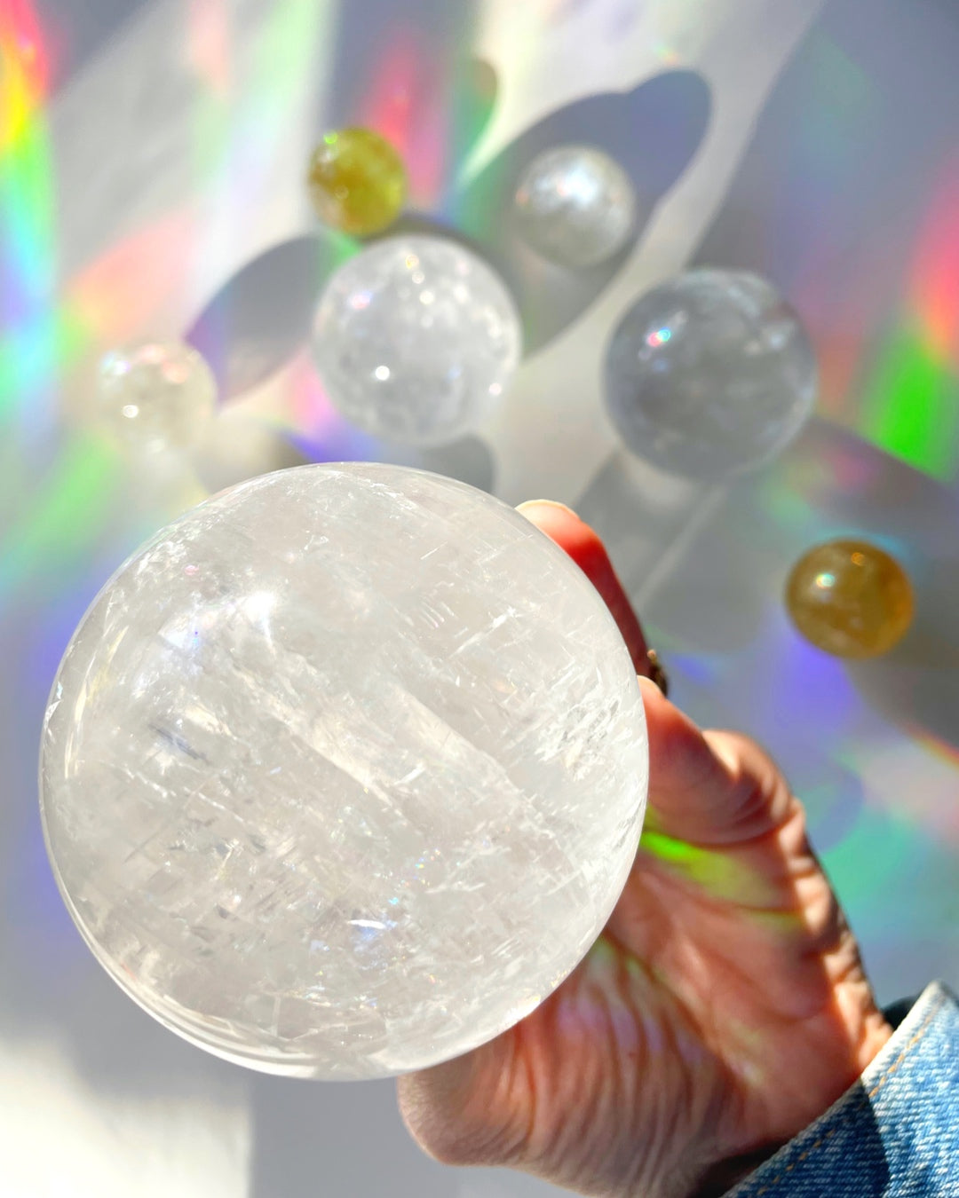 Optic Calcite Sphere AA - Baltic Mermaid