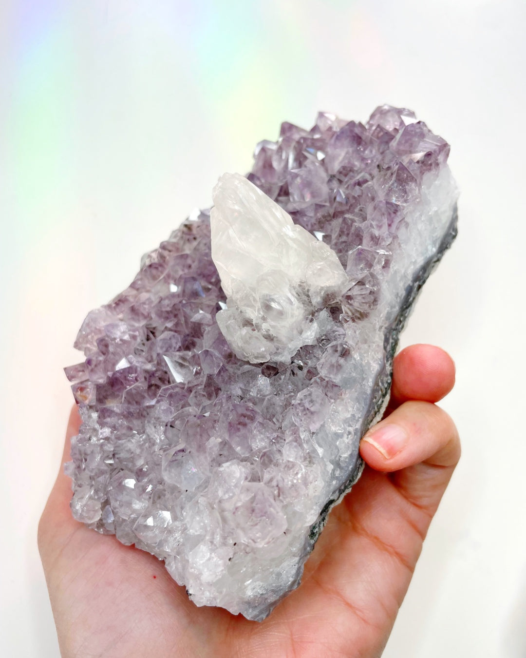 Amethyst Cluster w/ Calcite - Baltic Mermaid