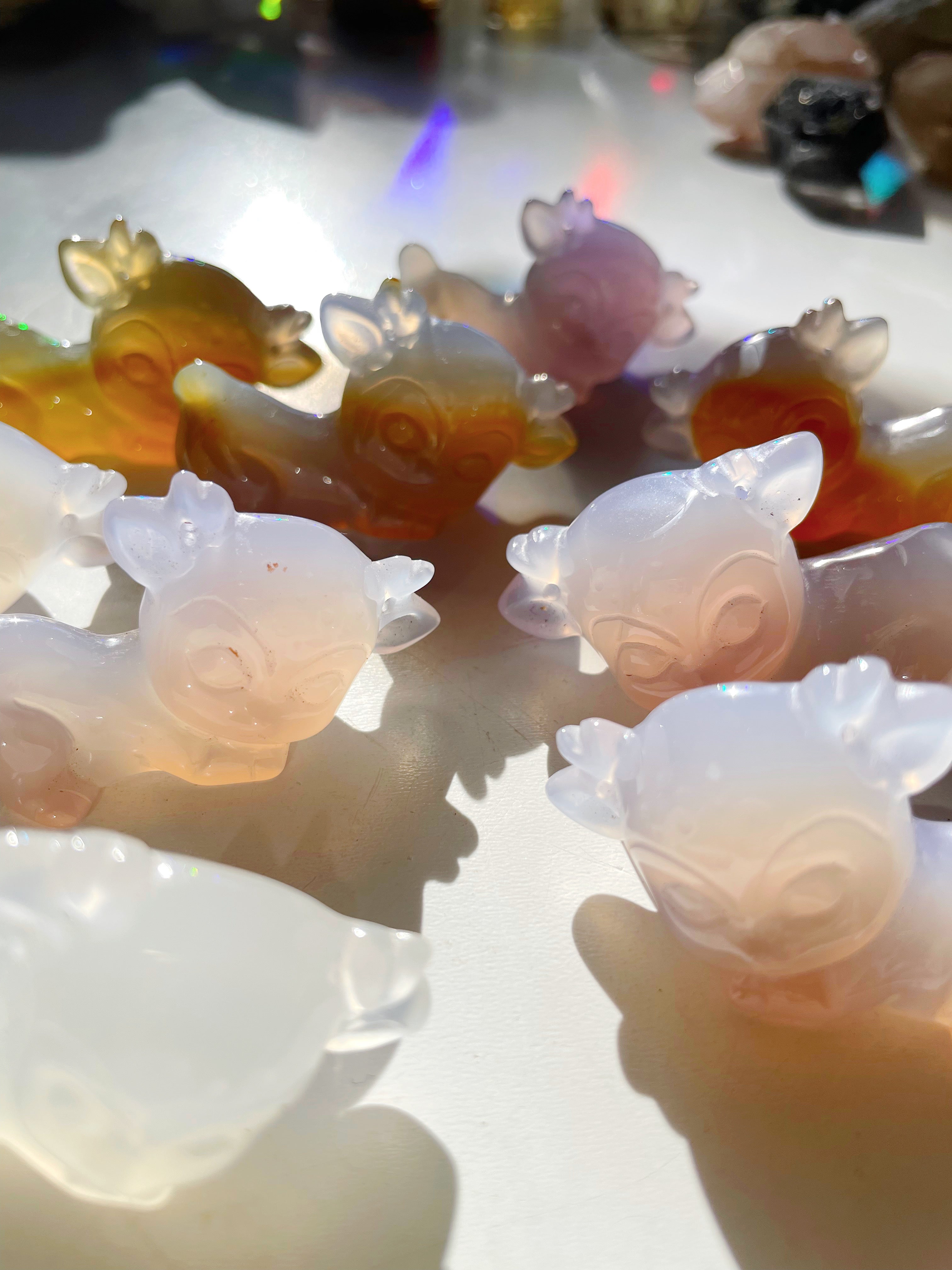 Carved Agate Fawn - Baltic Mermaid