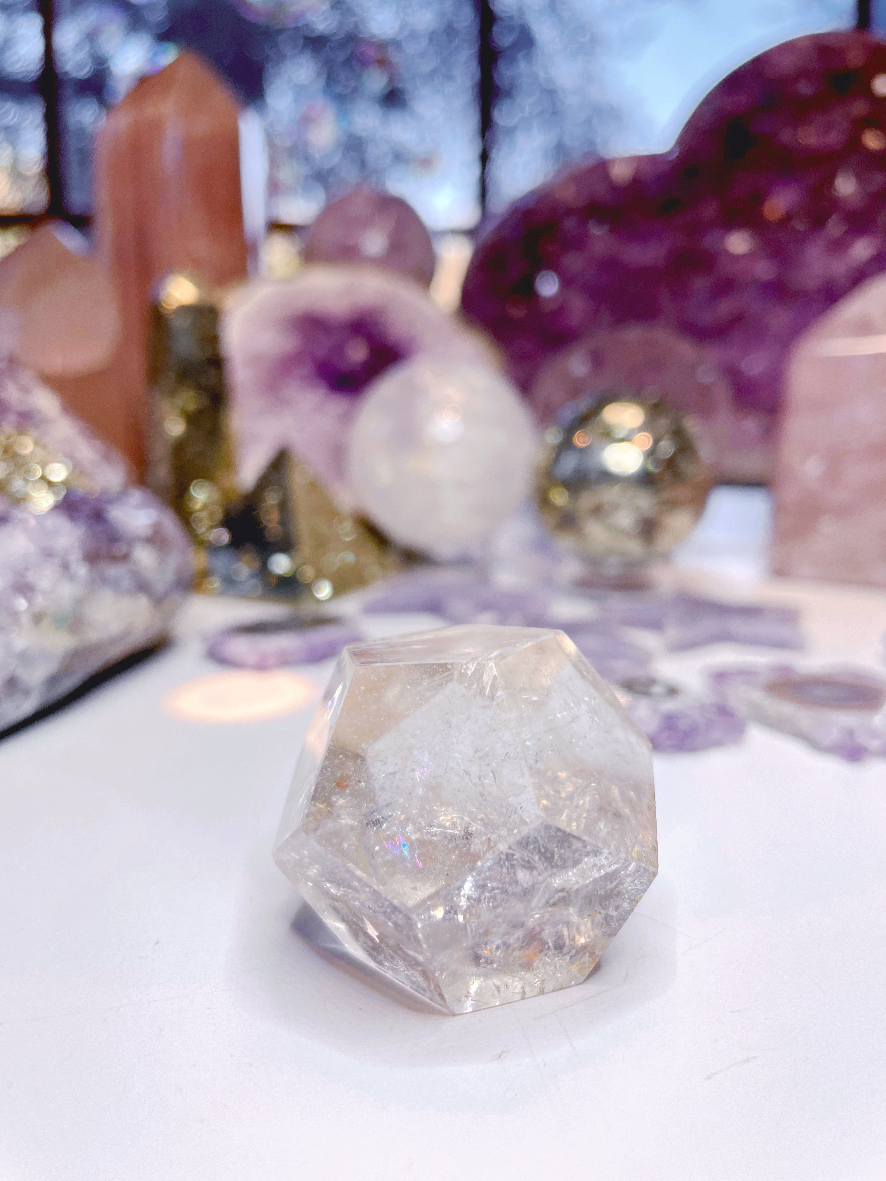 Quartz Dodecahedron w/ Hematoid inclusion - Baltic Mermaid