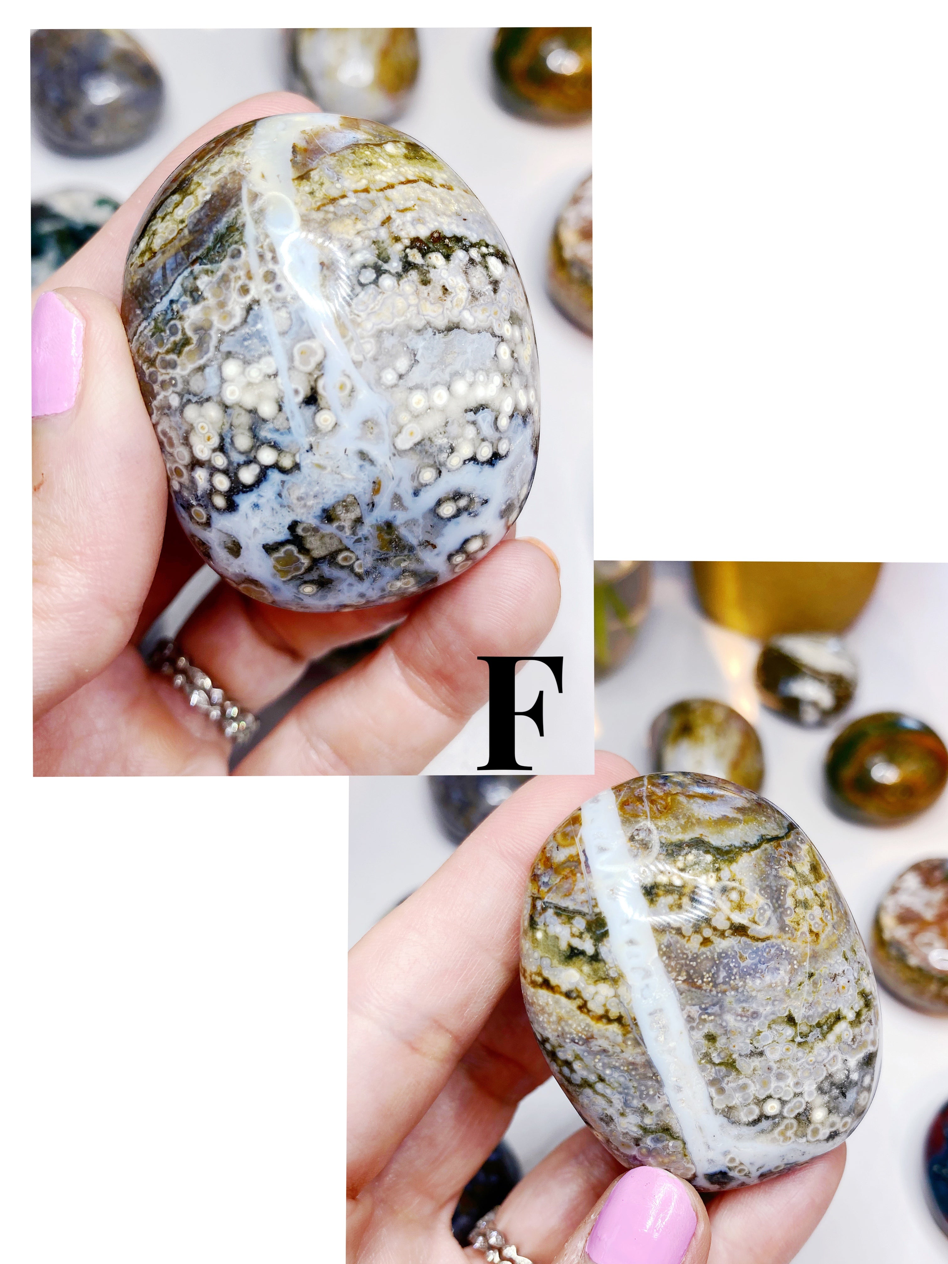Ocean Jasper Palm Stones - Small - Baltic Mermaid