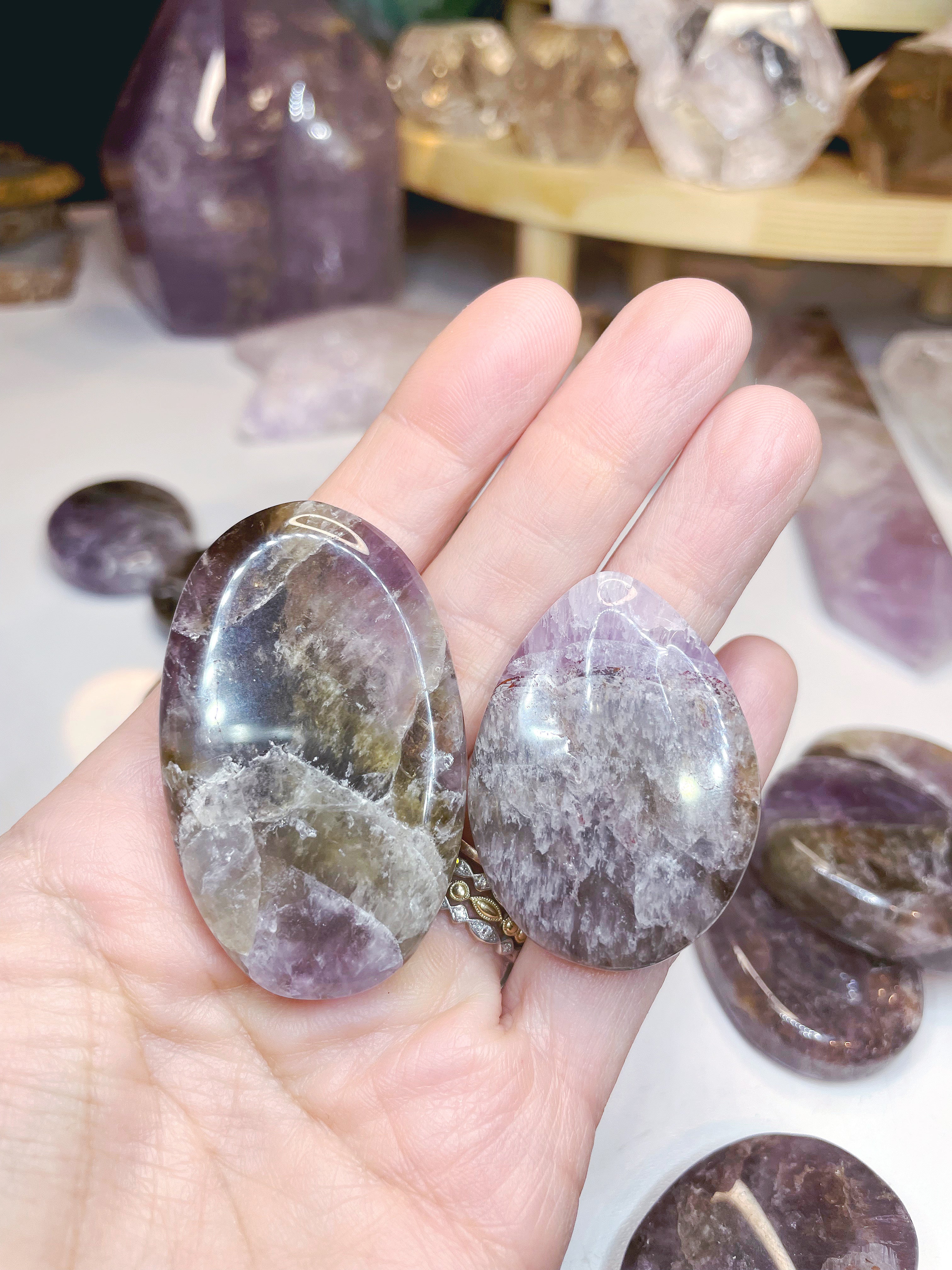 Super Seven Palm Stones - Baltic Mermaid