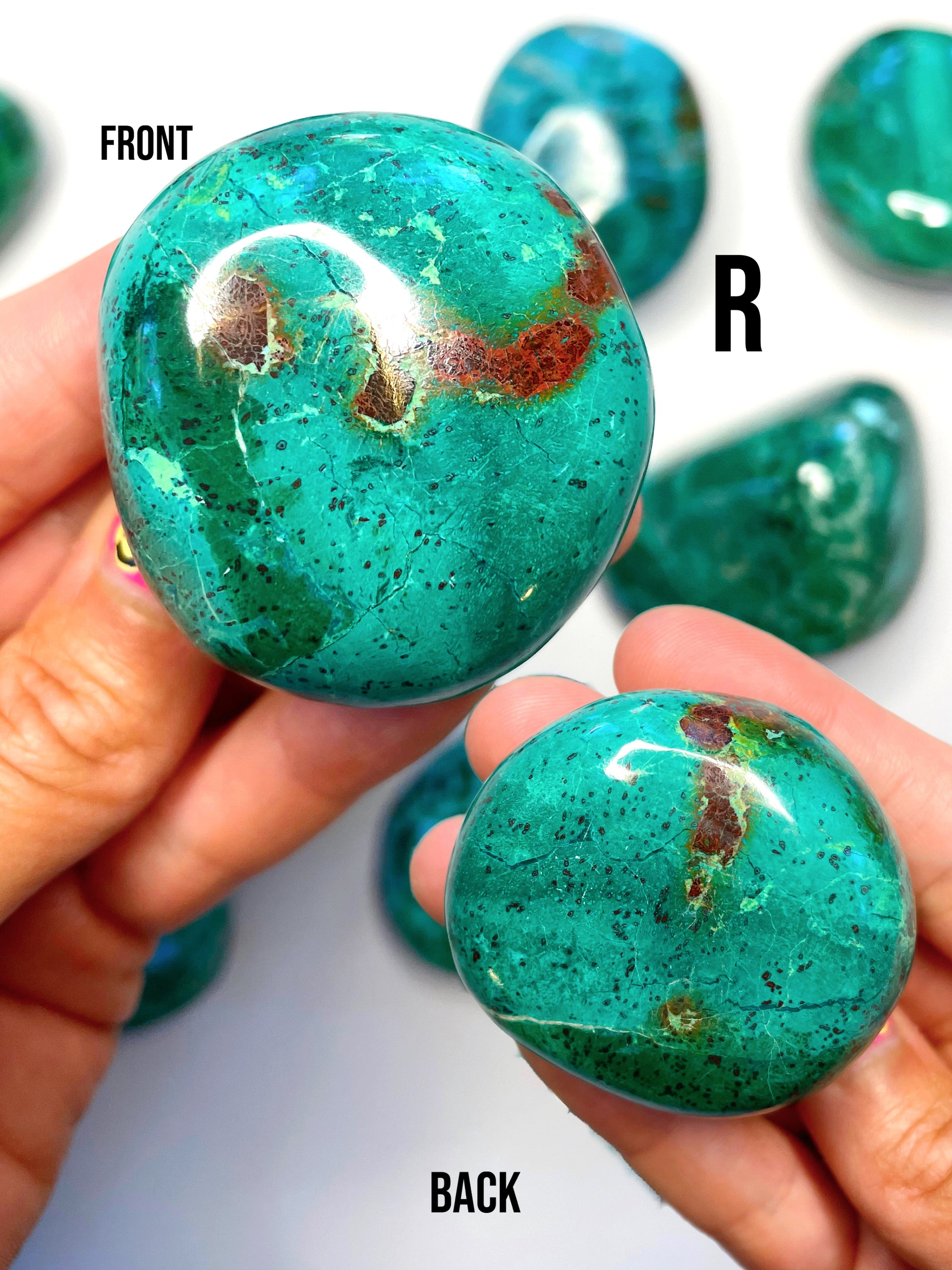 Chrysocolla Palm Stones/Large Tumbles