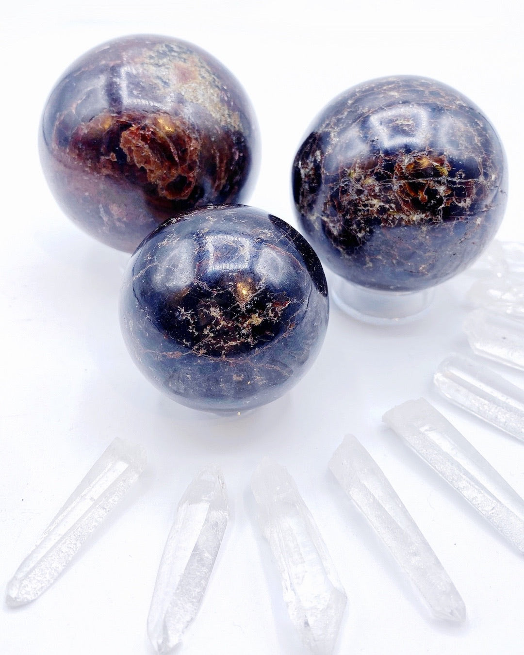 Garnet Spheres - Baltic Mermaid