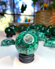 Malachite Carved Sphere