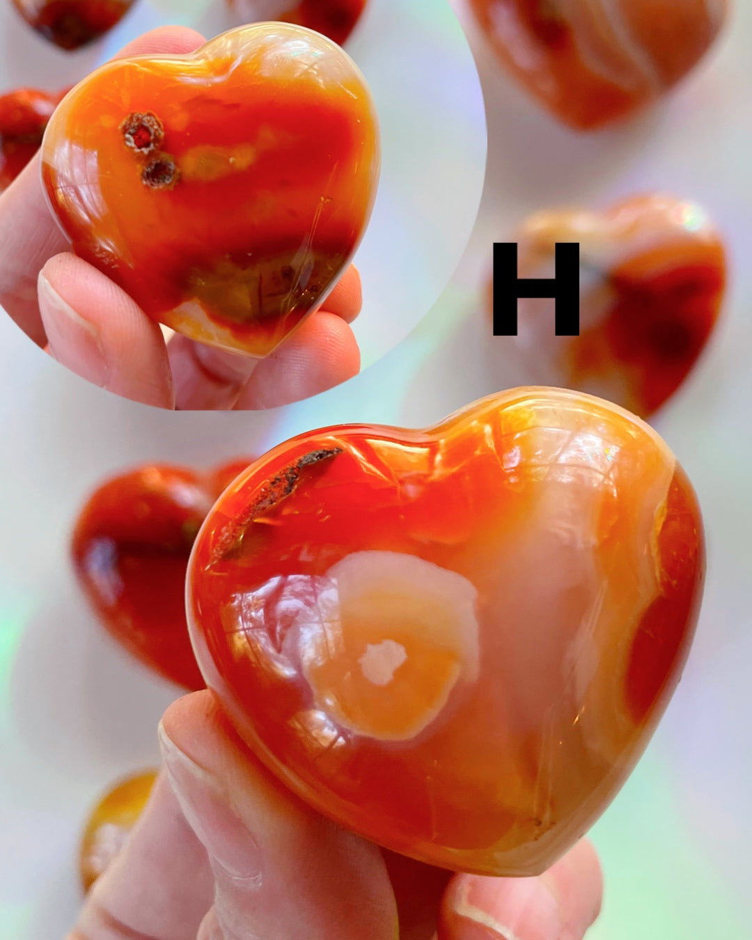 Carnelian Agate Hearts - Baltic Mermaid