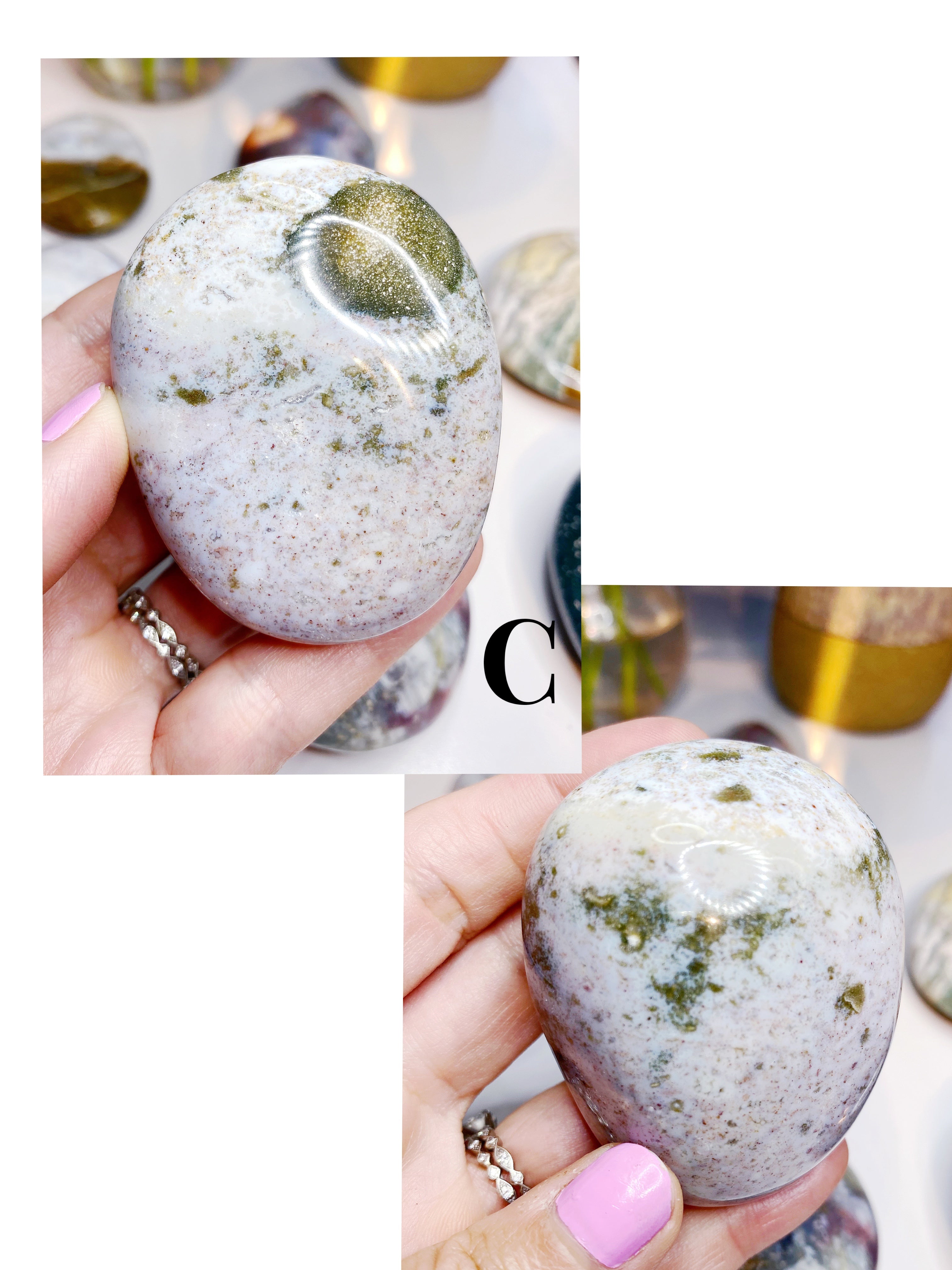 Ocean Jasper Palm Stones - Large - Baltic Mermaid