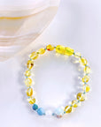 Moon Dust Baltic Amber Bracelet - Blue