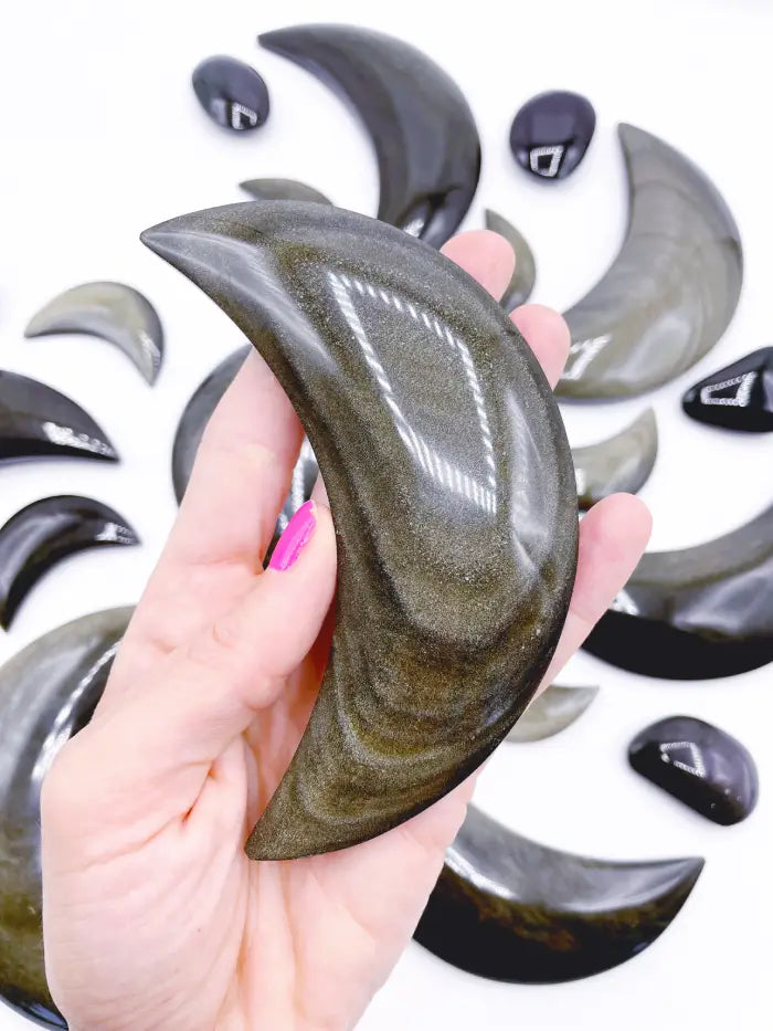 Gold Sheen Obsidian Moons - Baltic Mermaid
