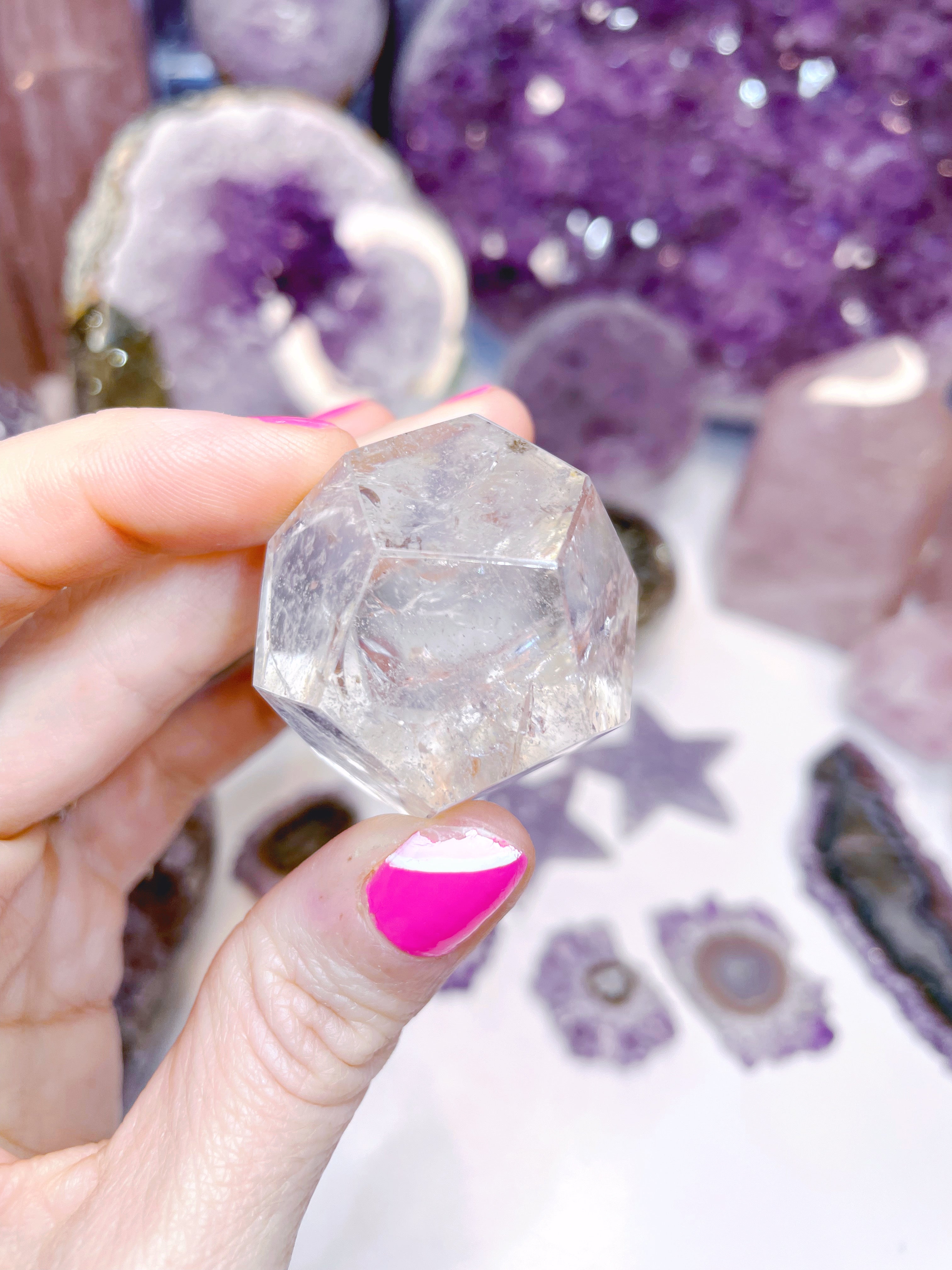 Quartz Dodecahedron w/ Hematoid inclusion - Baltic Mermaid