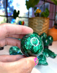 Malachite Carved Sphere