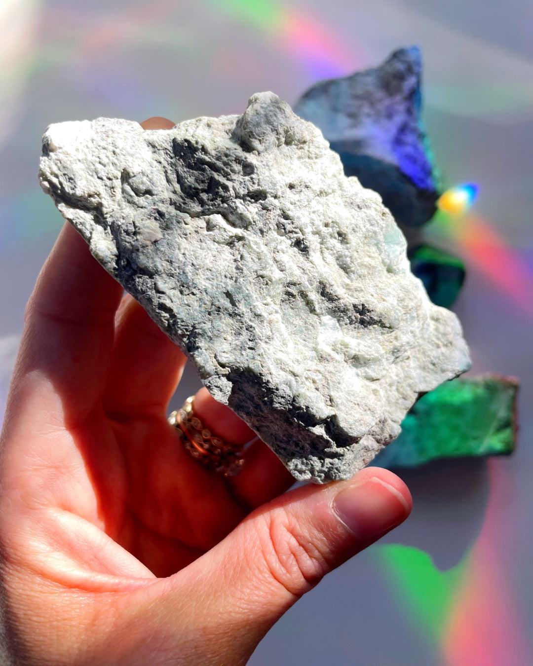 Rough Larimar 1 face Polished - Baltic Mermaid