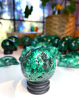 Malachite Carved Sphere