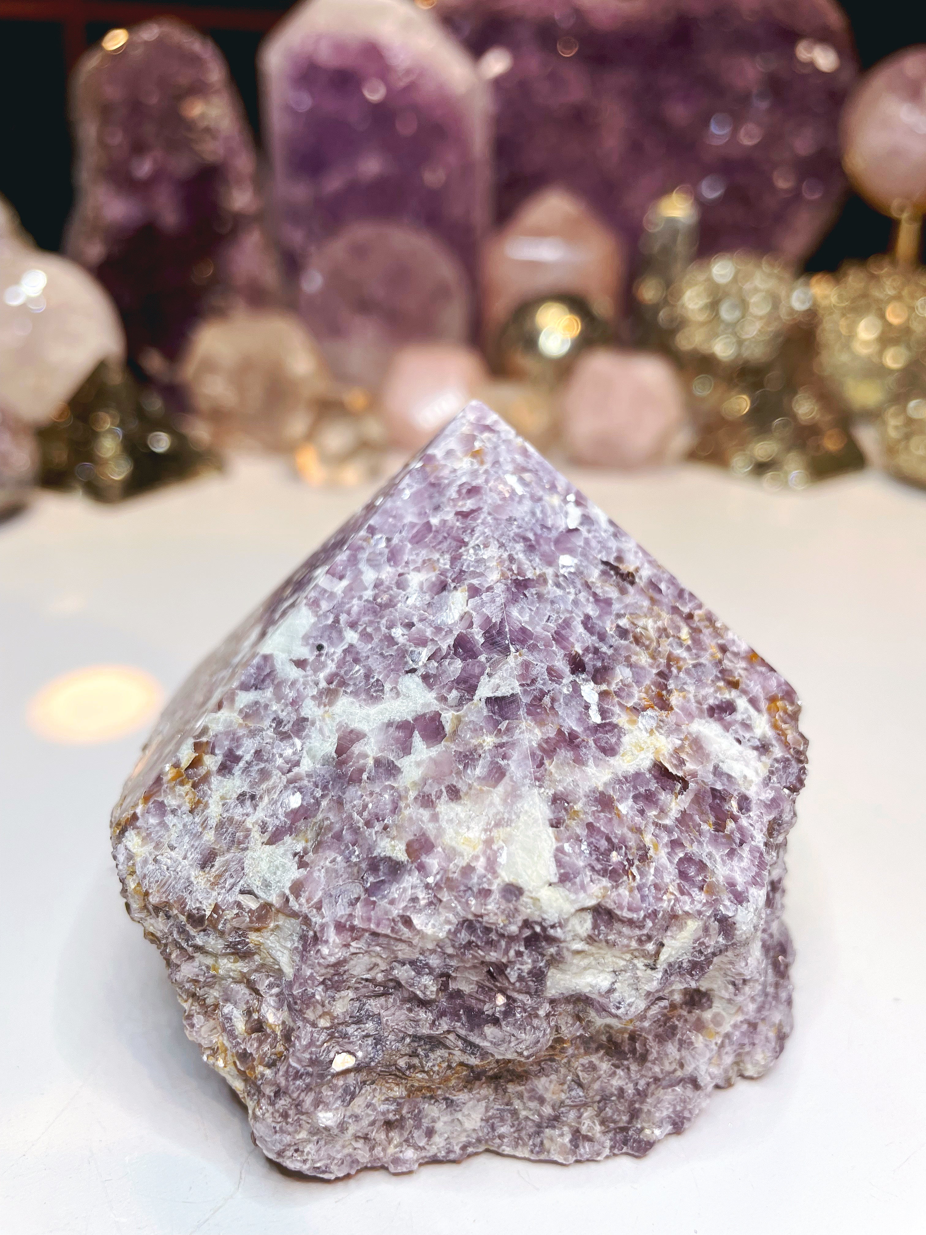 Lepidolite Semi Polished Point - Baltic Mermaid