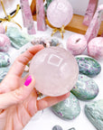 Rose Quartz Sphere w/ iron inclusions