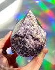 Lepidolite Semi Polished Point