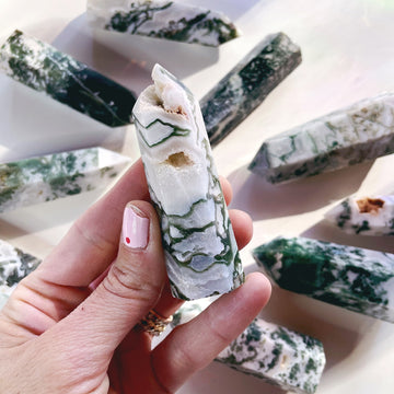 Moss Agate Lil Tower