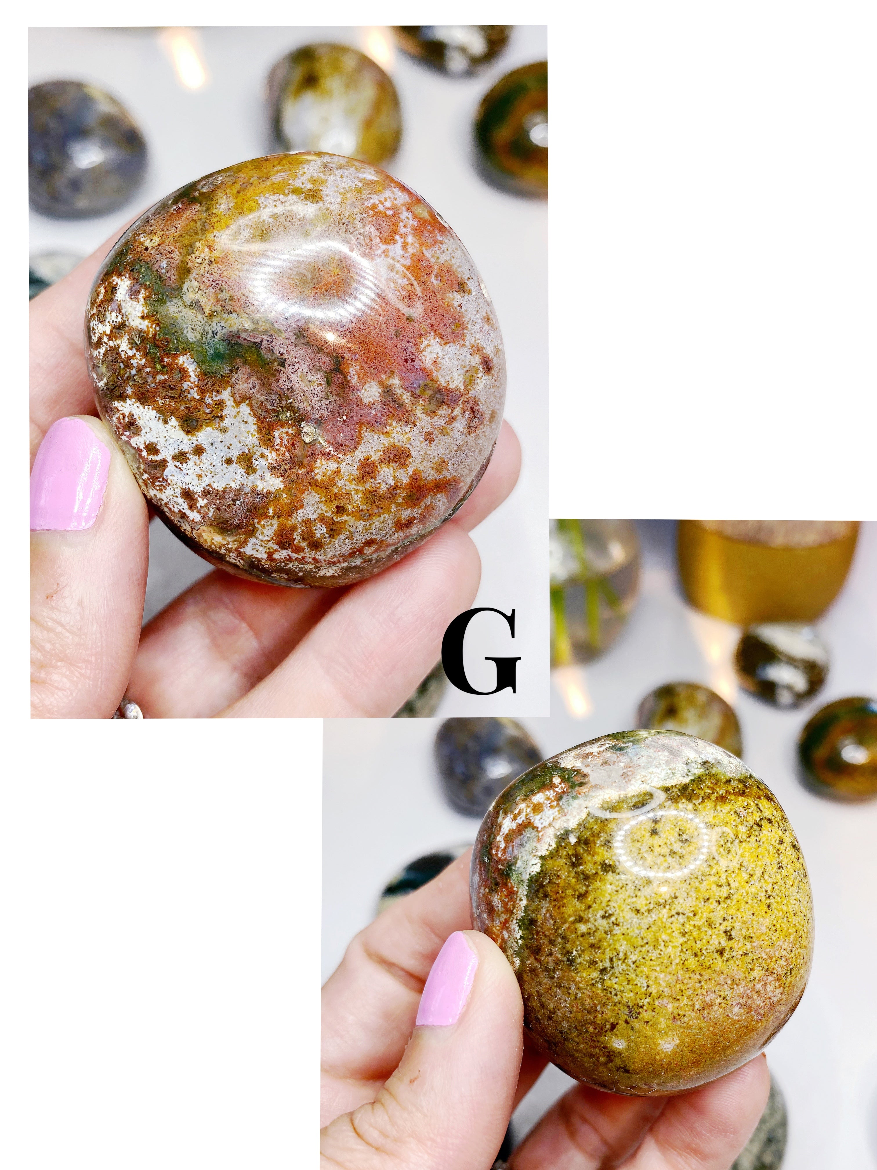 Ocean Jasper Palm Stones - Small - Baltic Mermaid