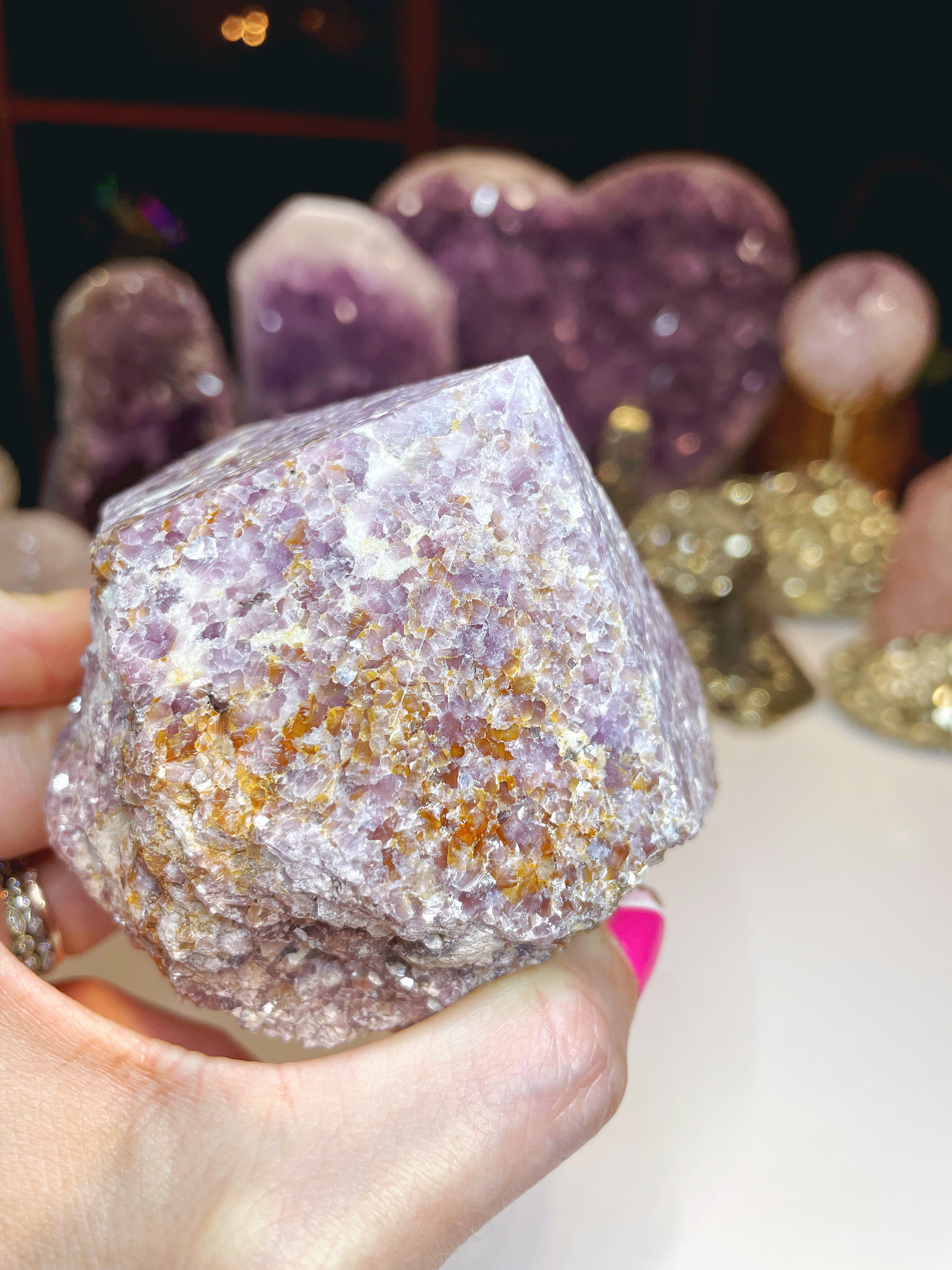 Lepidolite Semi Polished Point - Baltic Mermaid