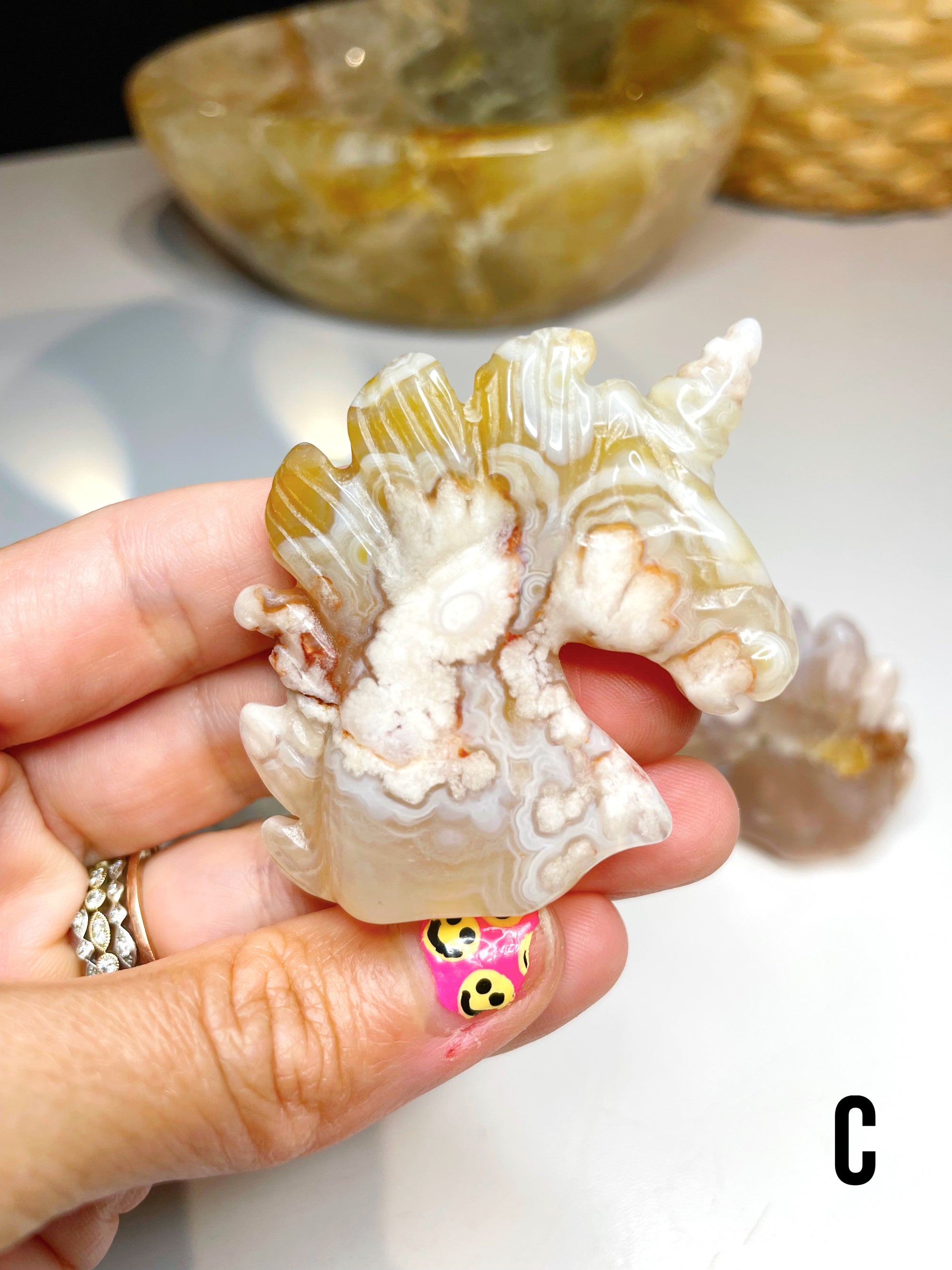 Flower Agate Unicorns