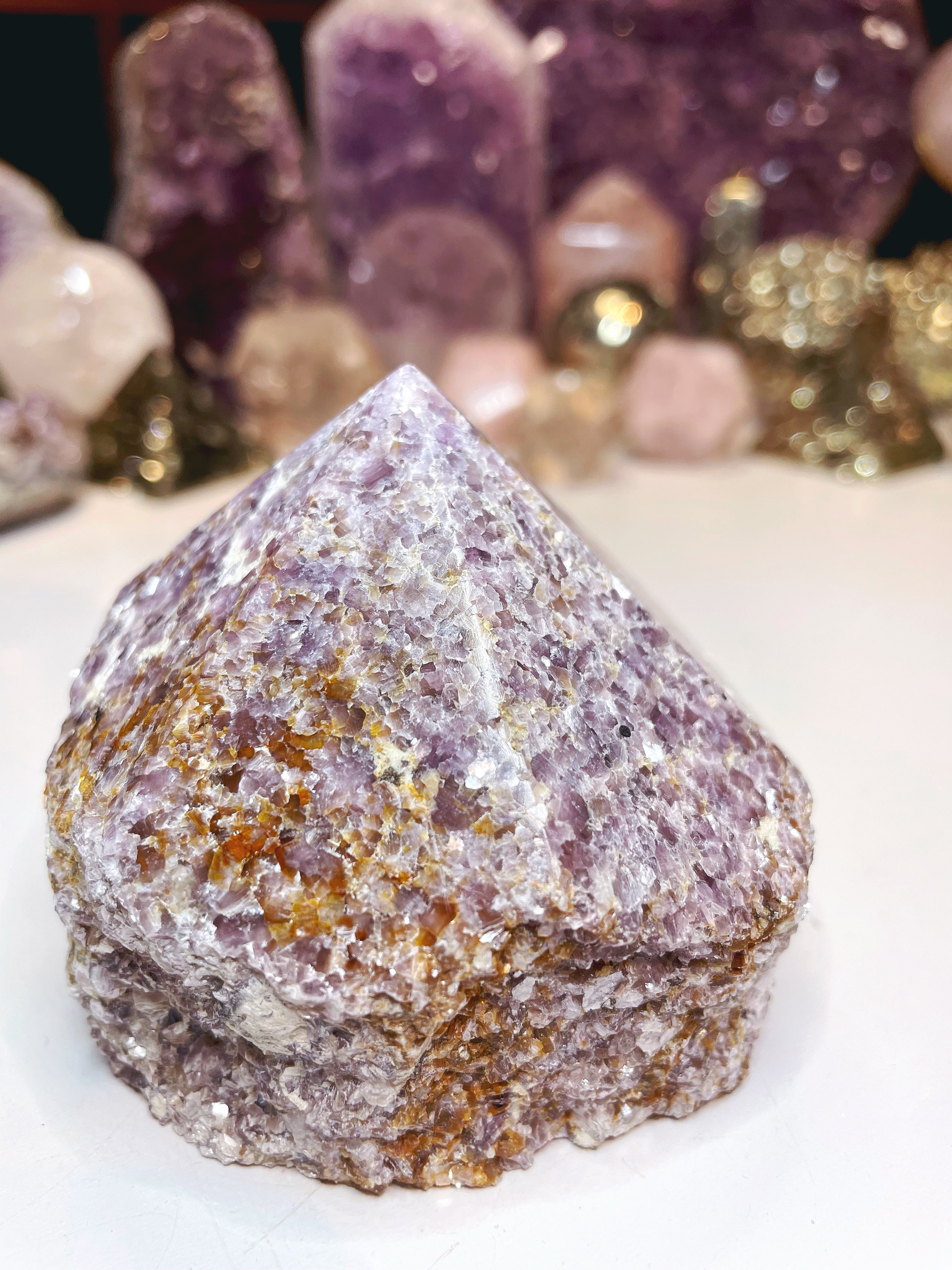 Lepidolite Semi Polished Point - Baltic Mermaid