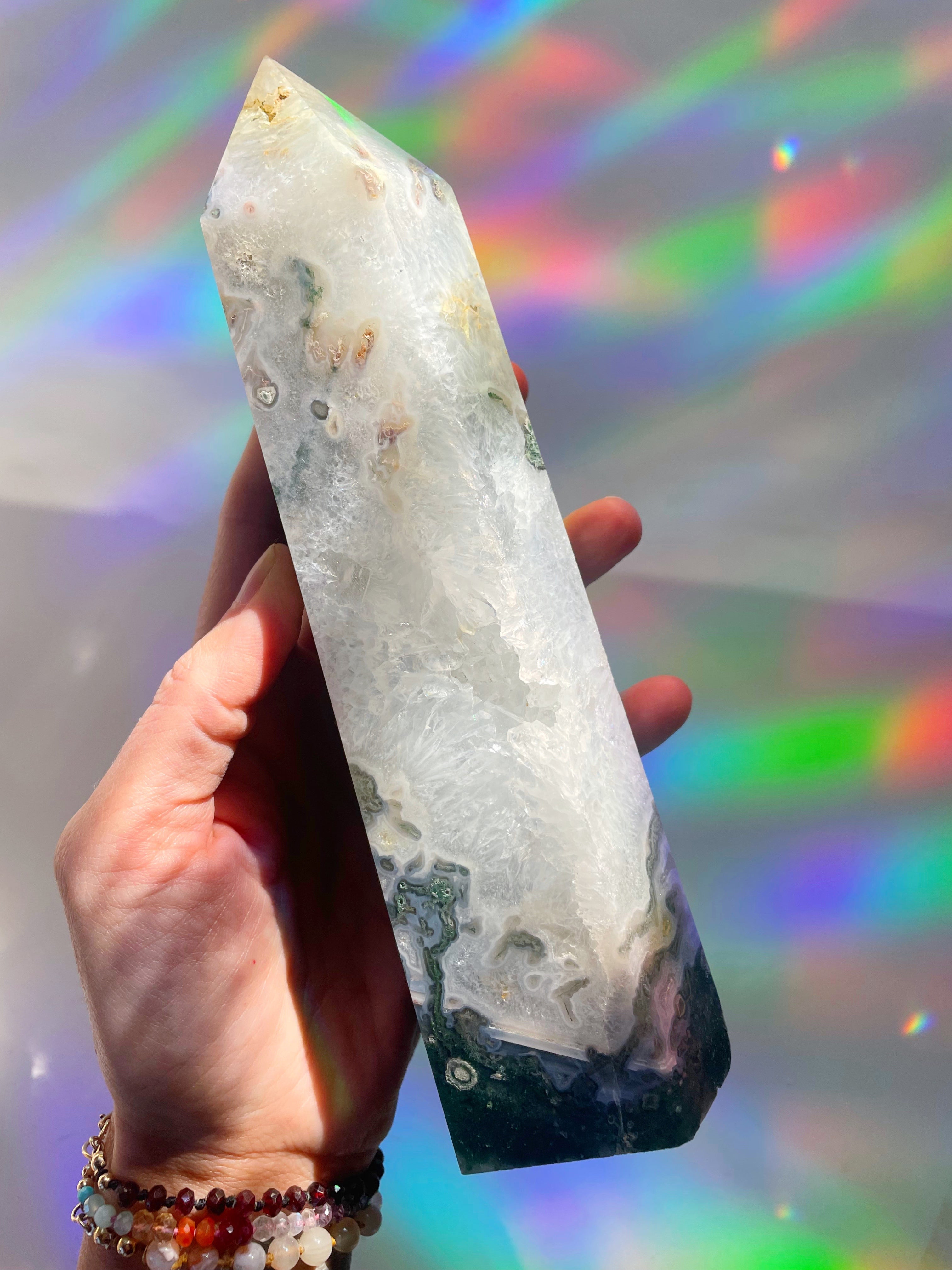 Moss Agate Tower - Baltic Mermaid