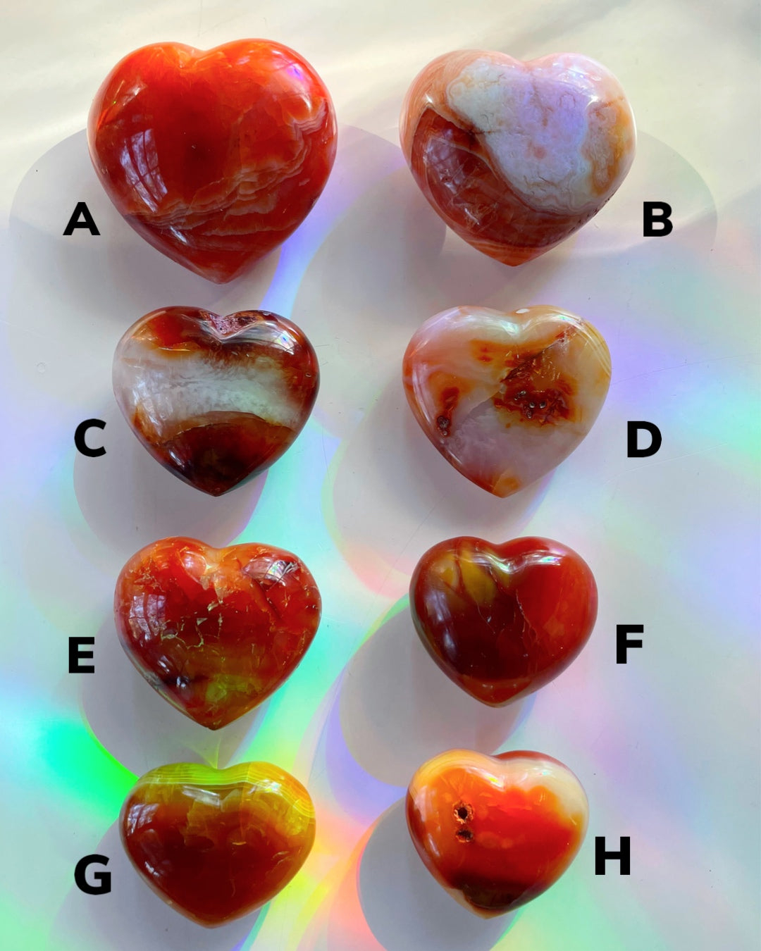 Carnelian Agate Hearts - Baltic Mermaid