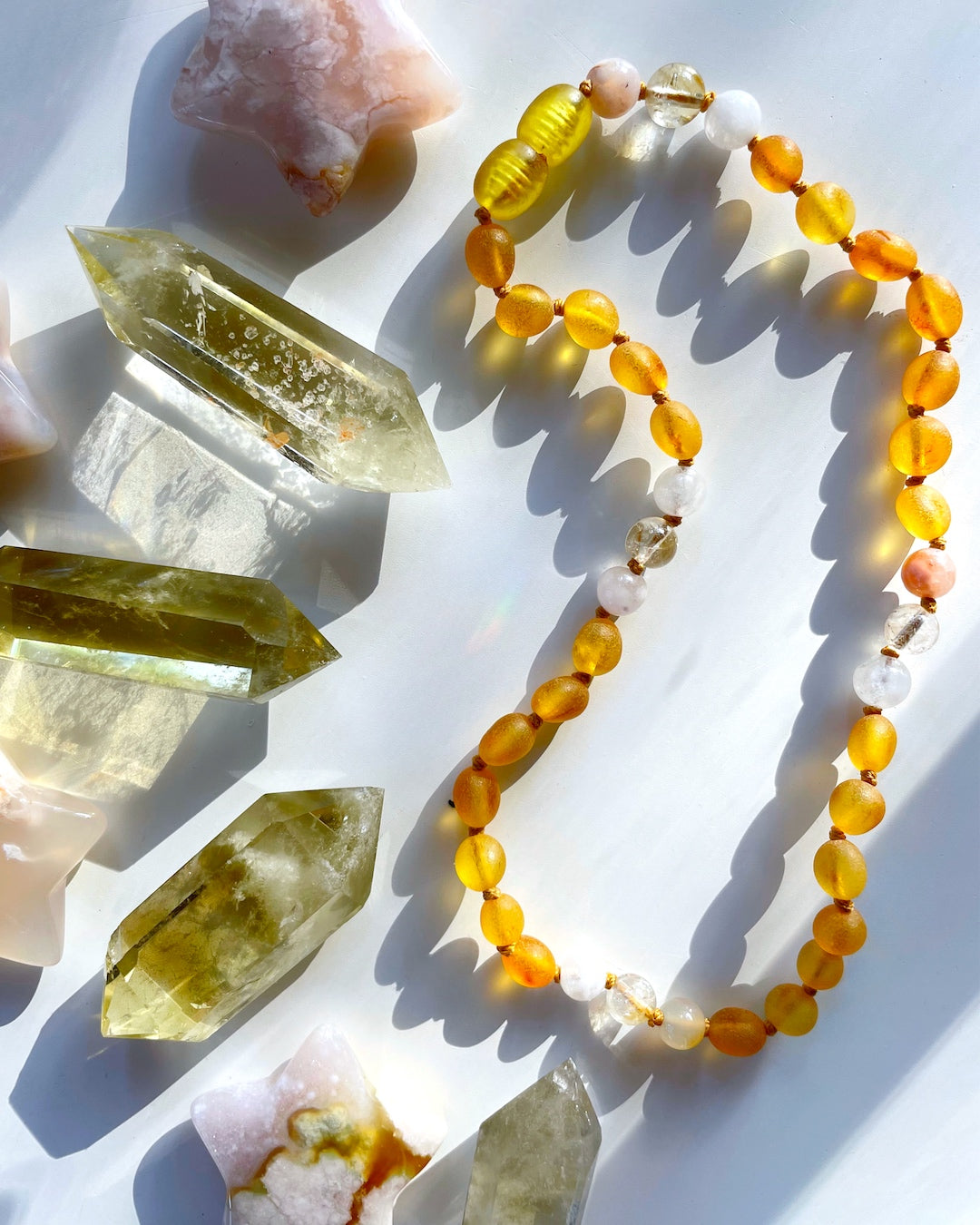 Brooklyn - Unpolished Amber Necklace - Baltic Mermaid