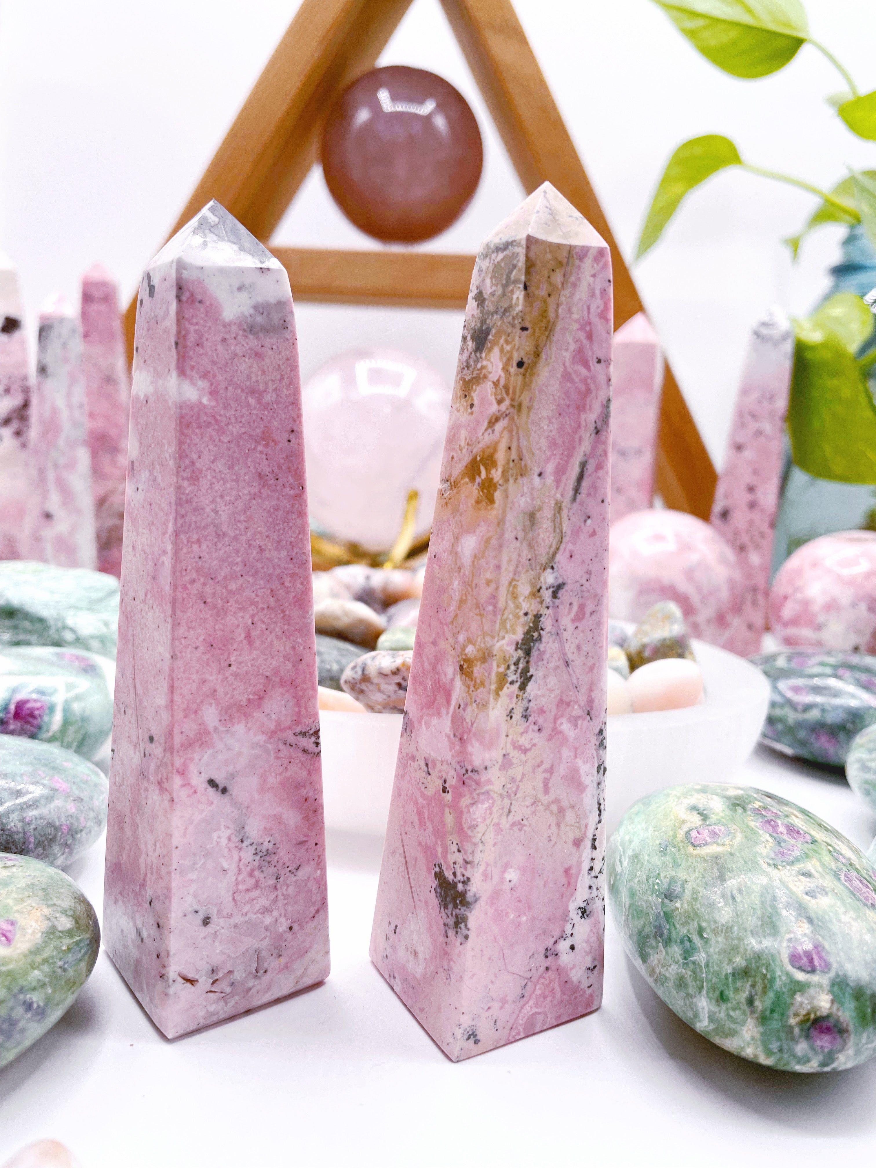 Rhodonite Obelisks - Baltic Mermaid