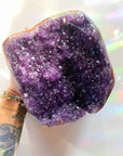 Large Amethyst Cluster Cut base