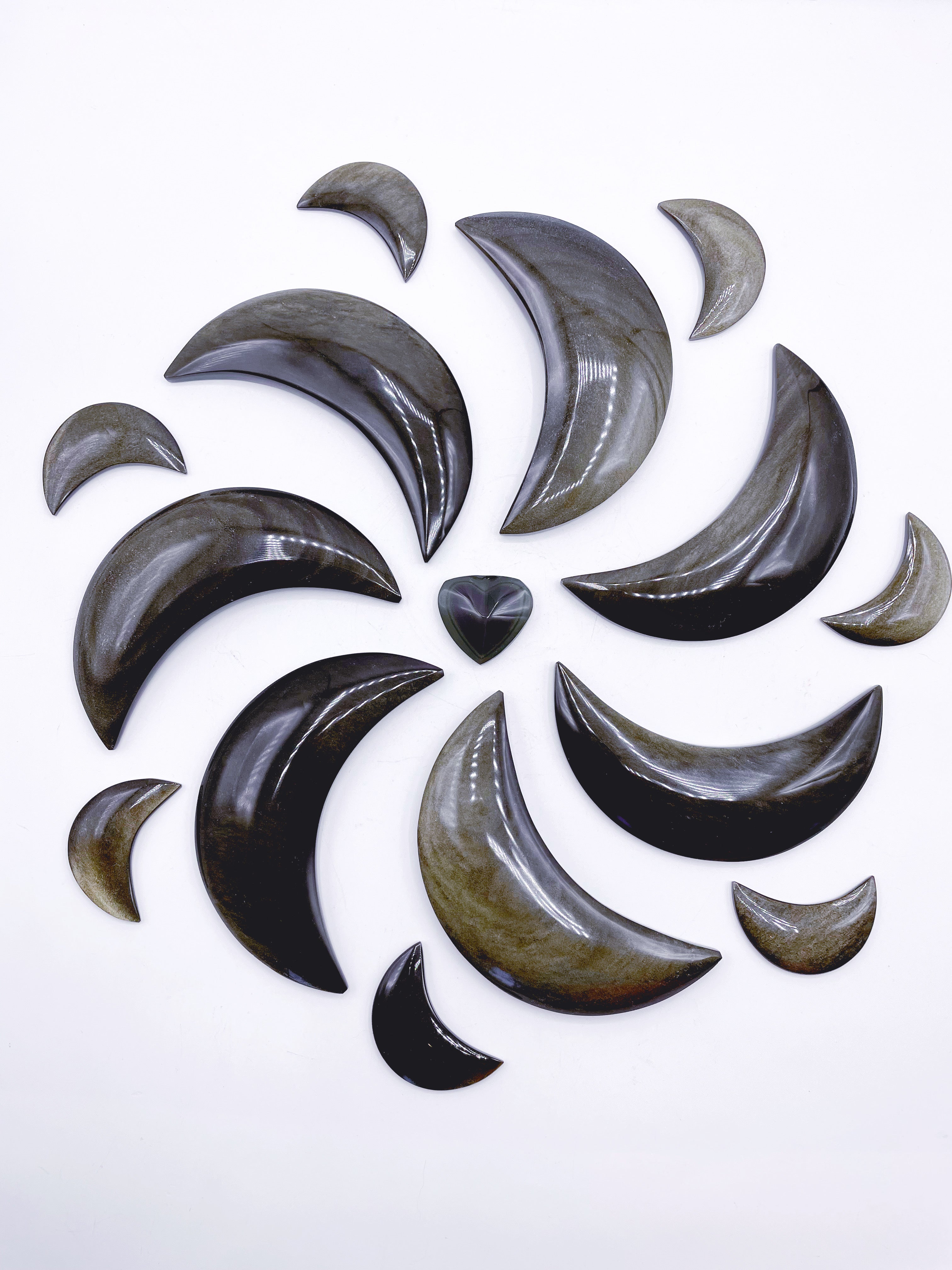 Gold Sheen Obsidian Moons - Baltic Mermaid