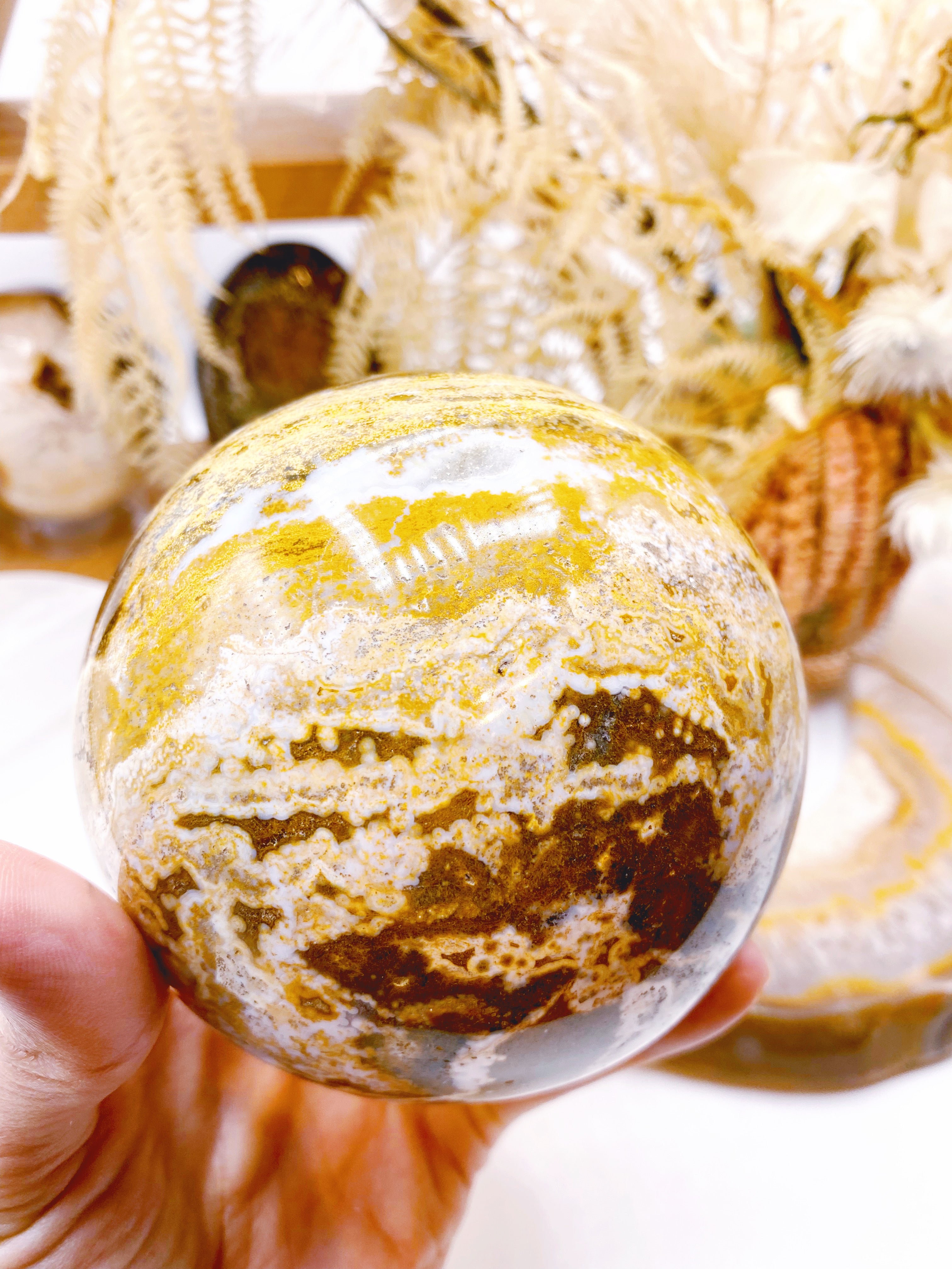 Ocean Jasper Sphere - Baltic Mermaid