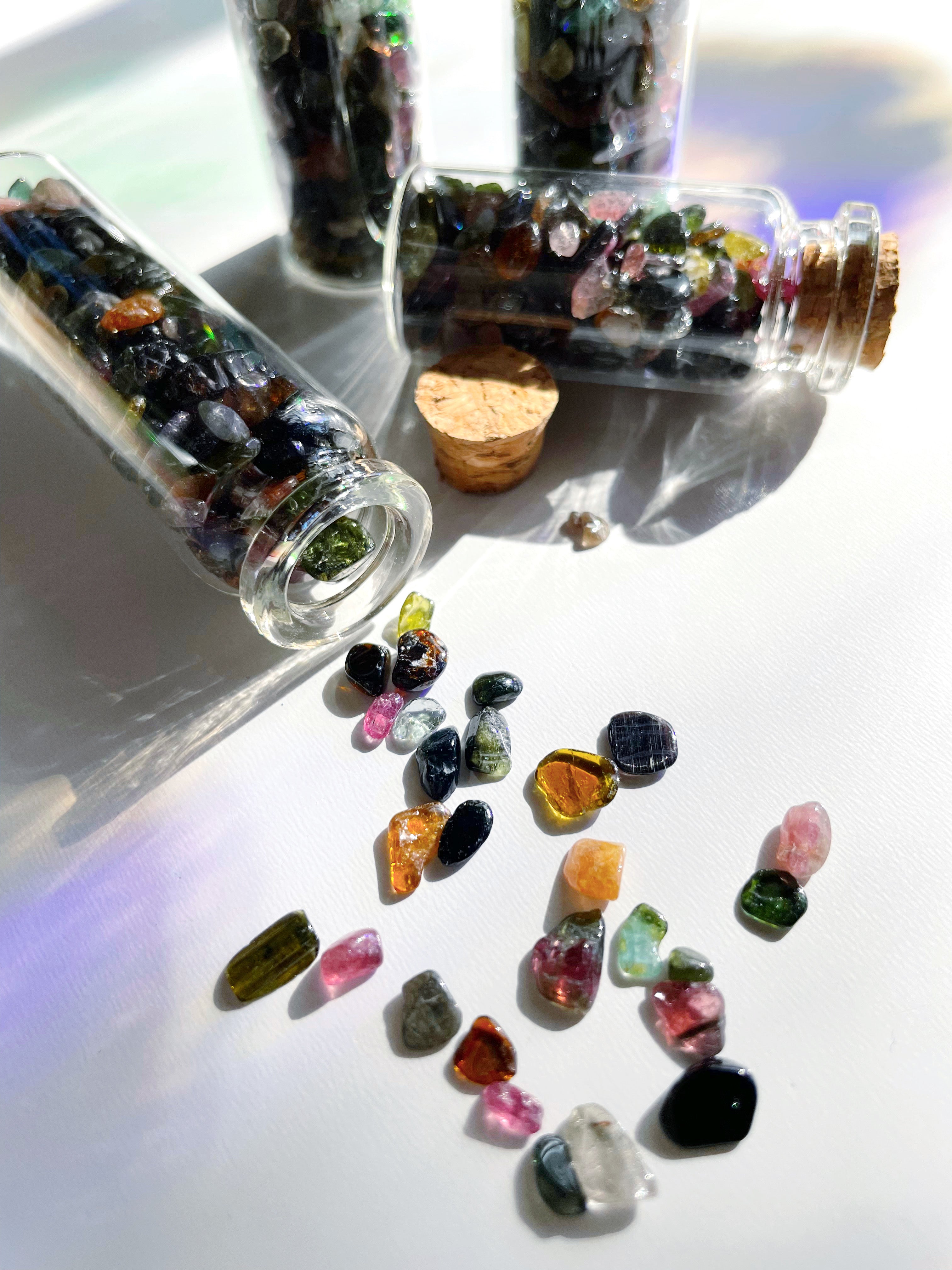 Multi Tourmaline Chip Bottles - Baltic Mermaid