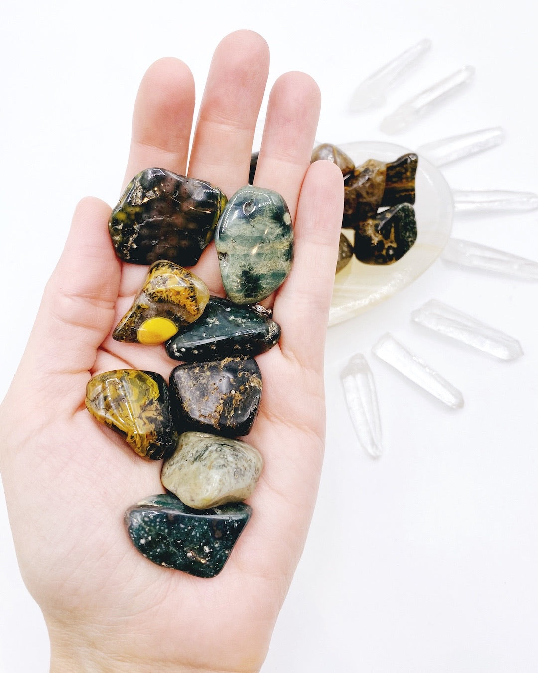 Ocean Jasper Tumbled Stones - Baltic Mermaid