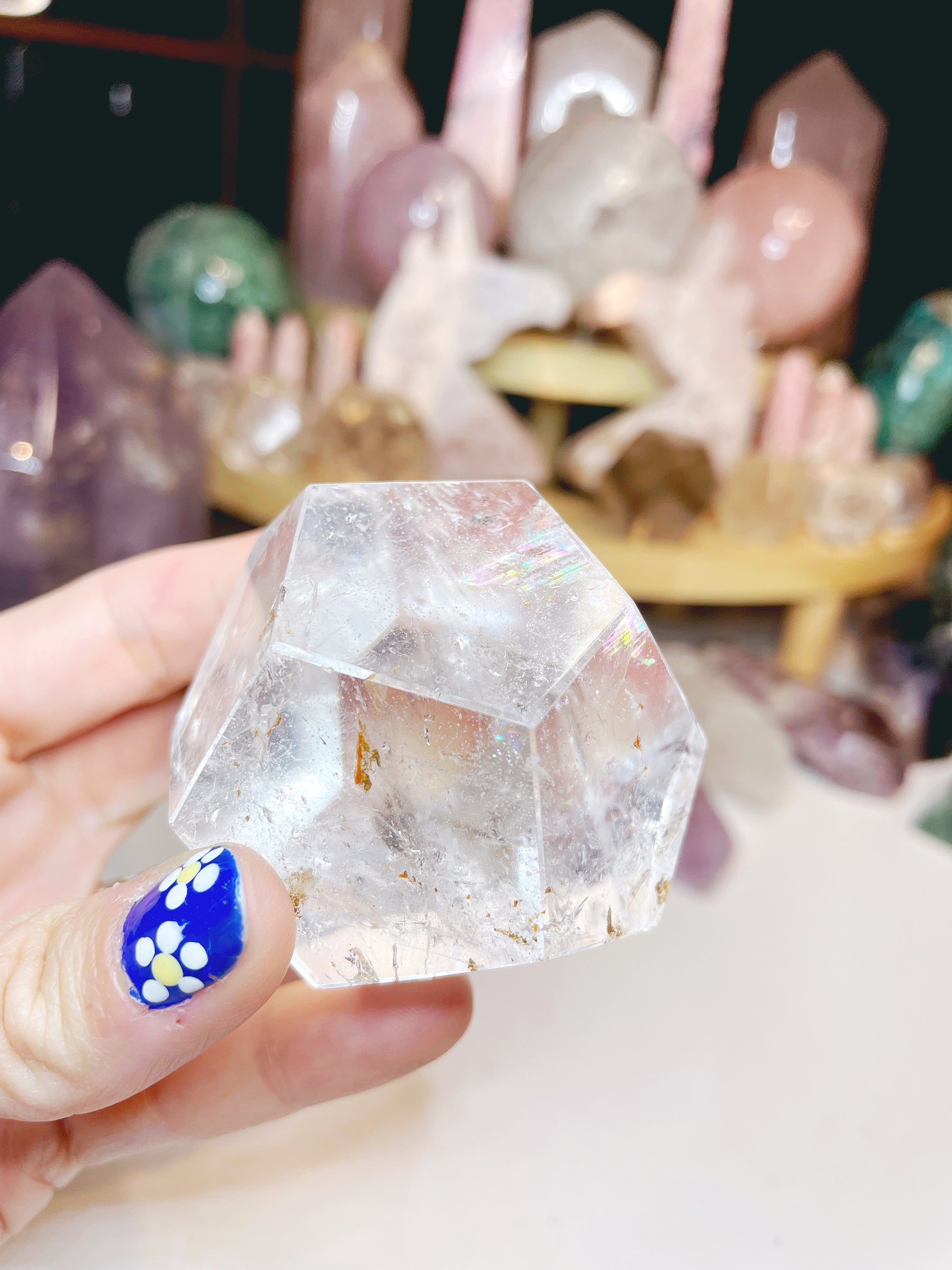 Clear Quartz Dodecahedron w/ inclusions.