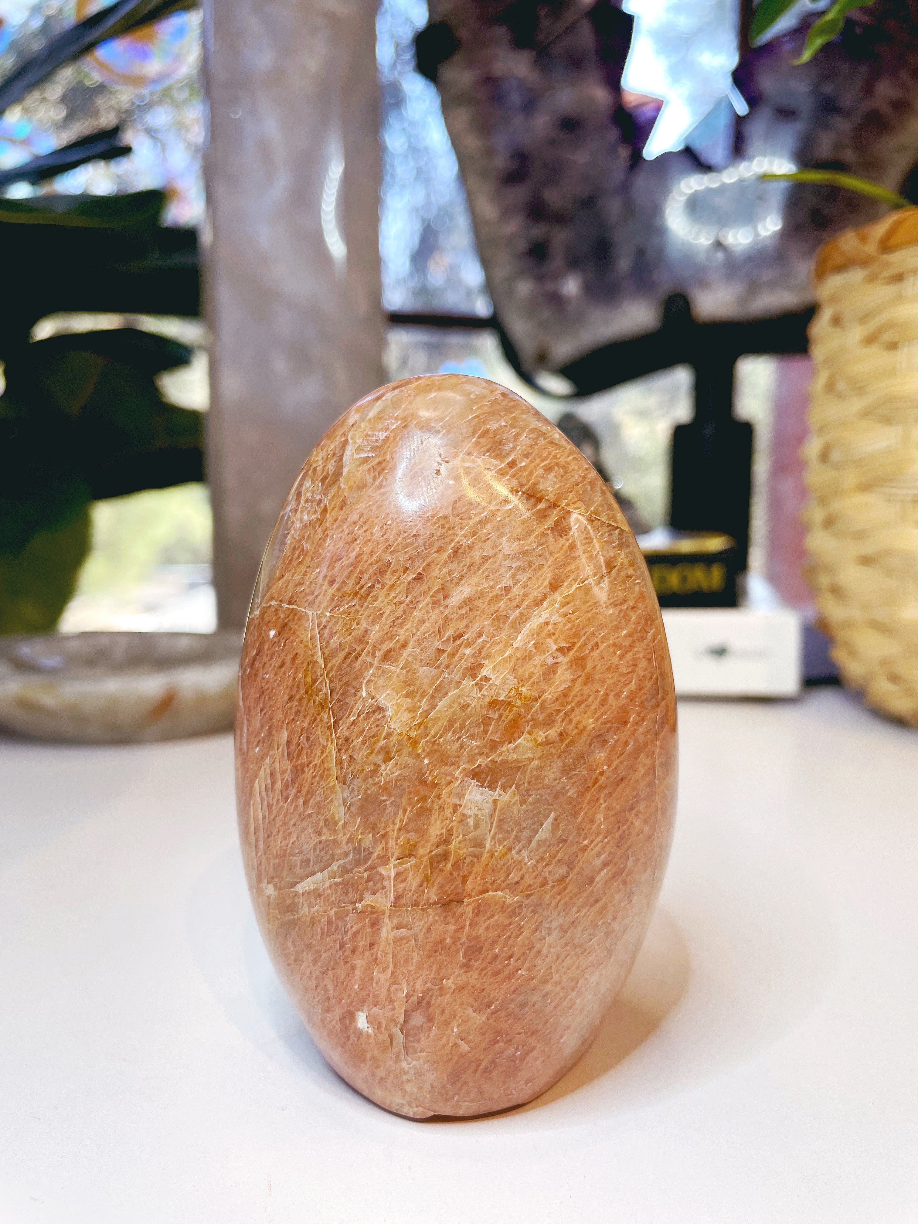 Peach Moonstone Freeform - Baltic Mermaid