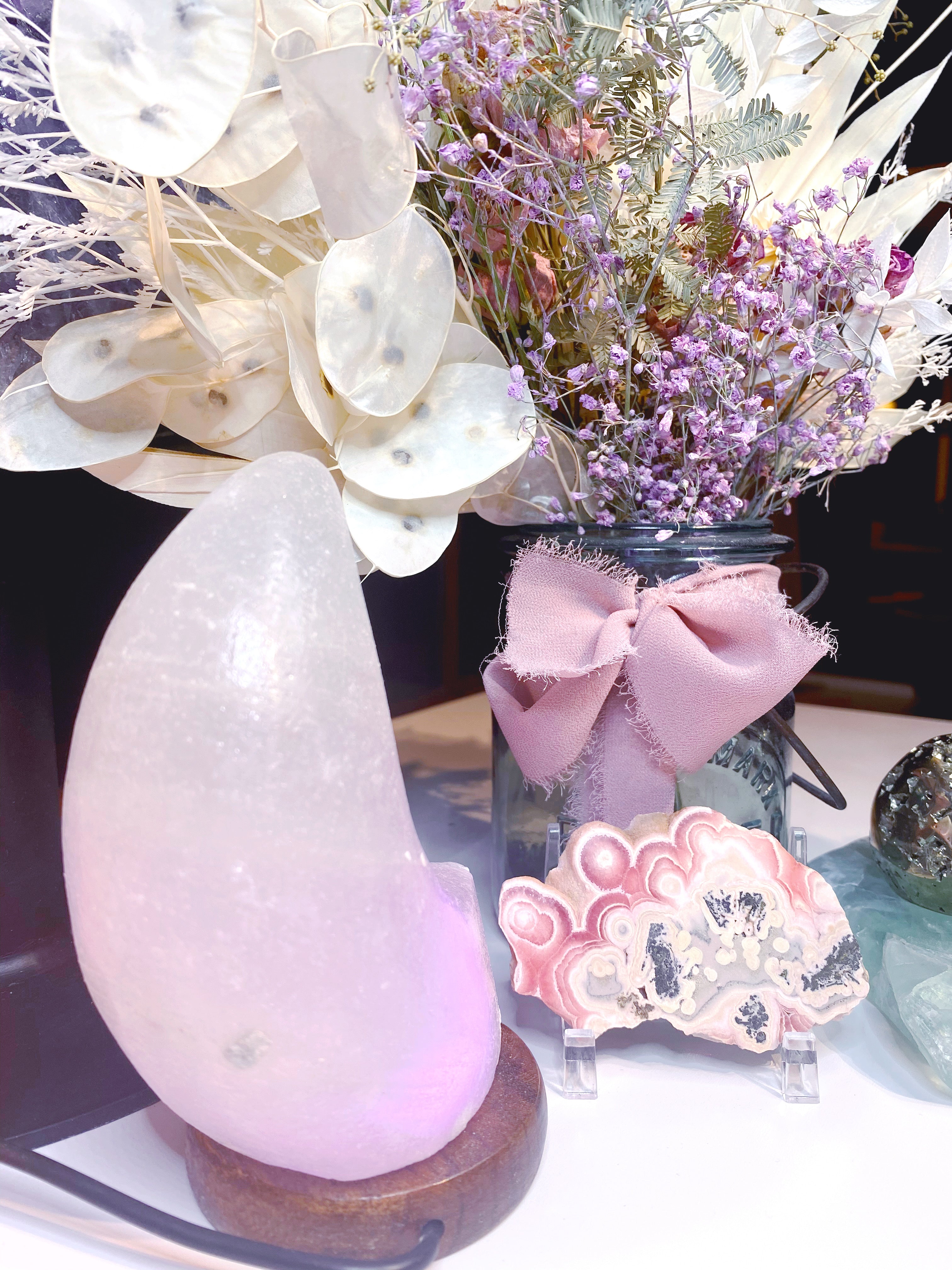 Crescent Moon Salt Lamp - White - Baltic Mermaid