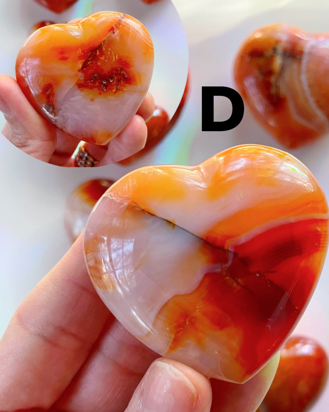 Carnelian Agate Hearts - Baltic Mermaid