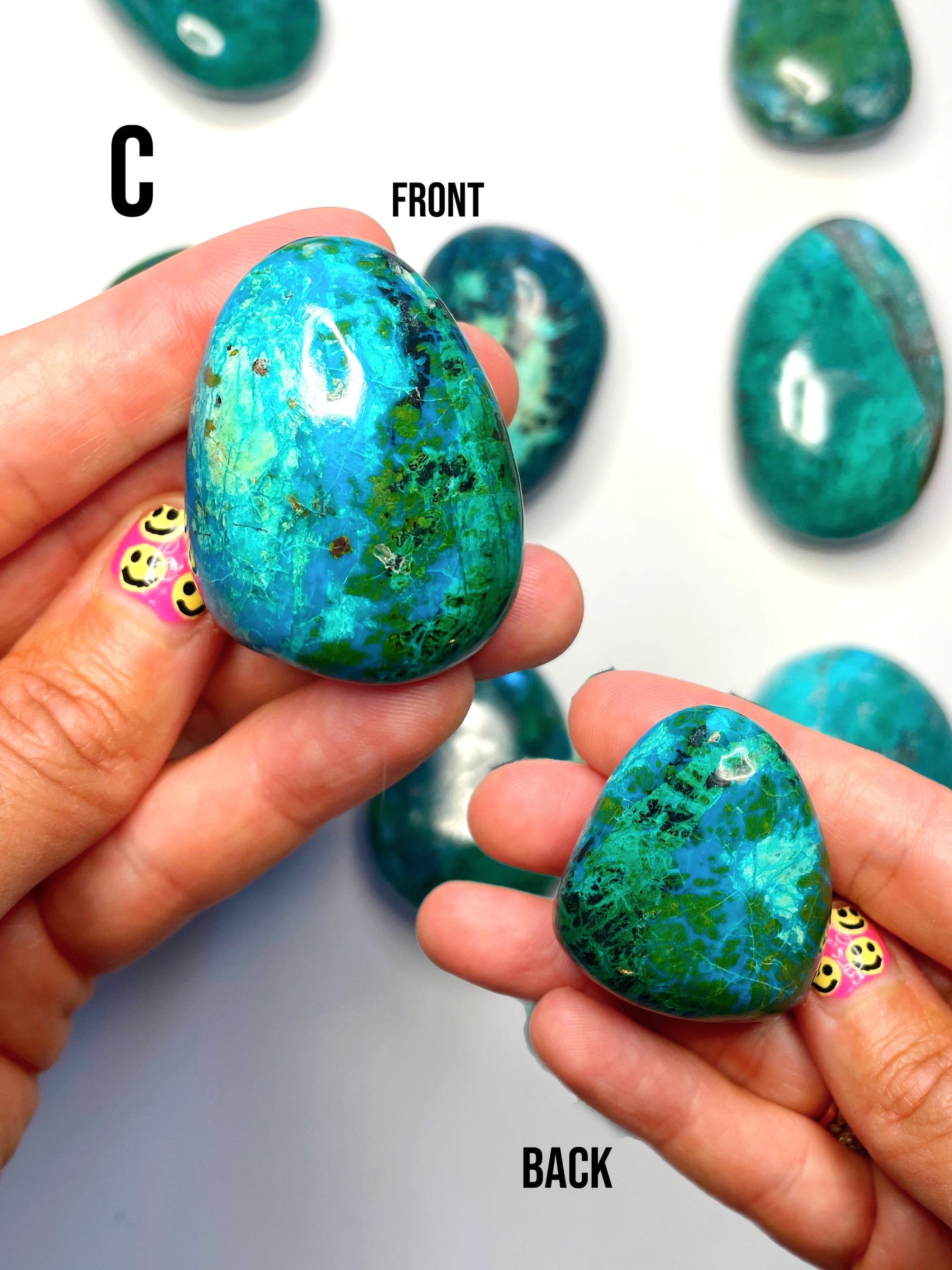 Chrysocolla Palm Stones/Large Tumbles