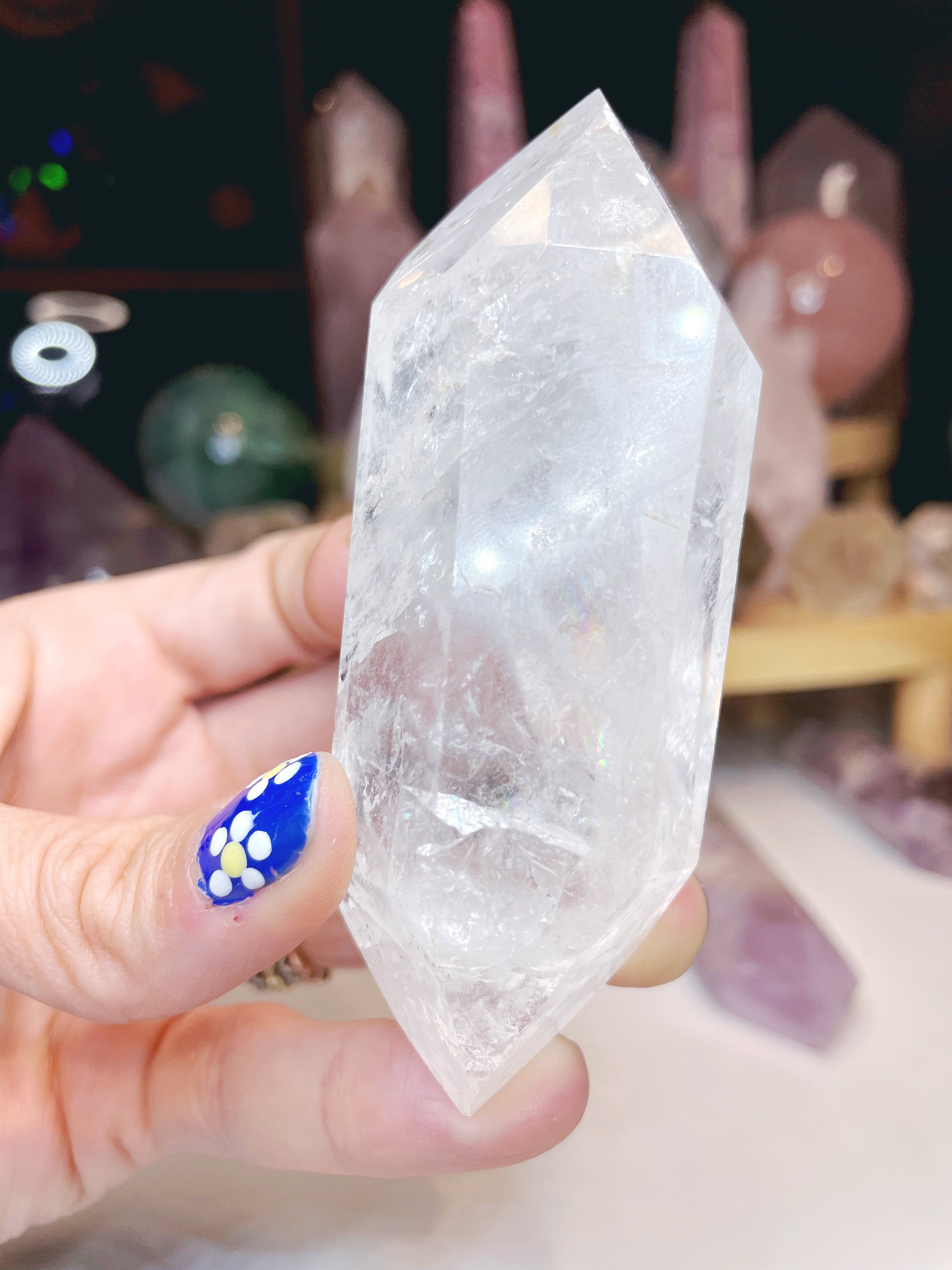 Double Terminated Clear Quartz Point - Baltic Mermaid