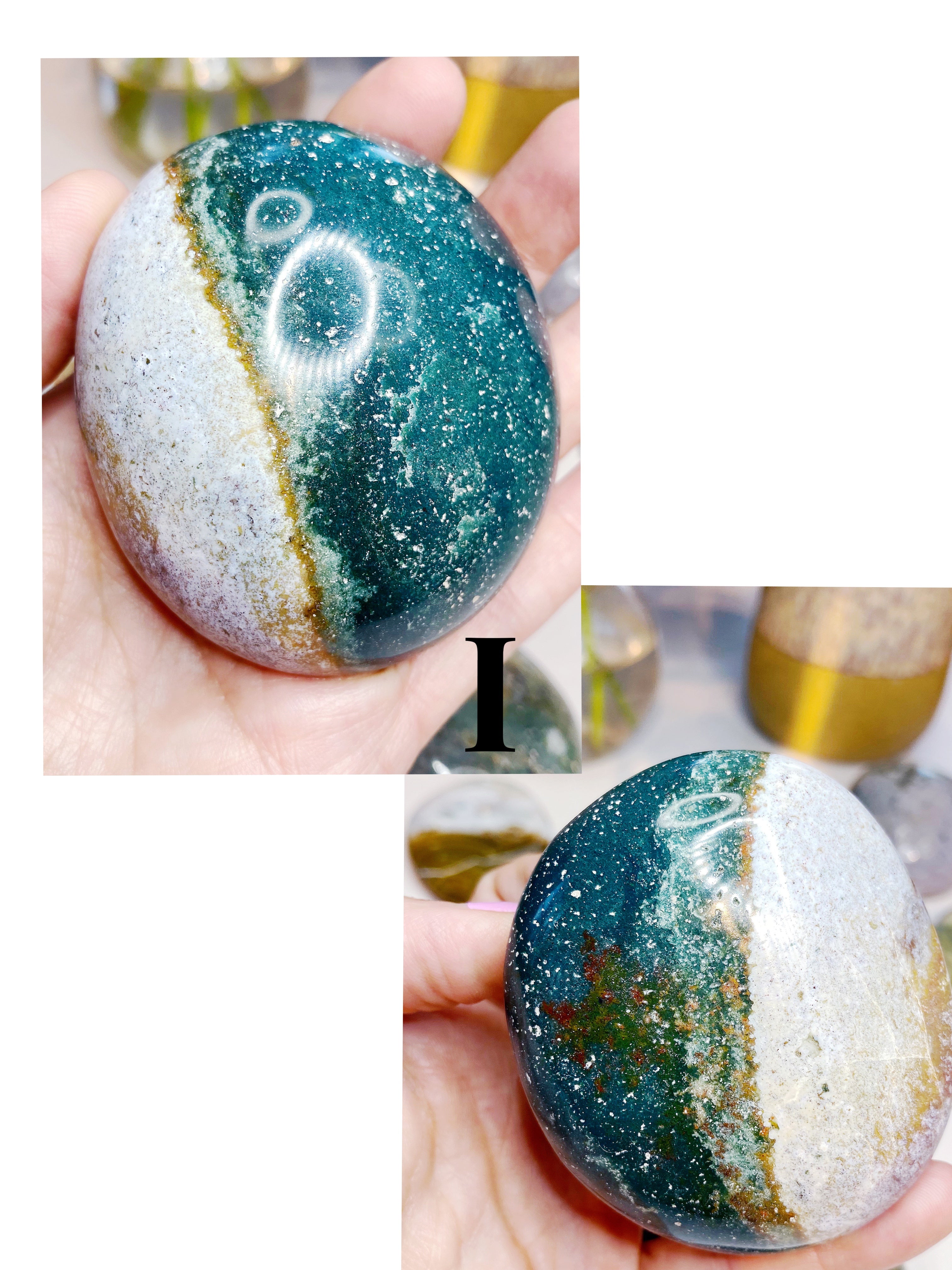 Ocean Jasper Palm Stones - Large - Baltic Mermaid